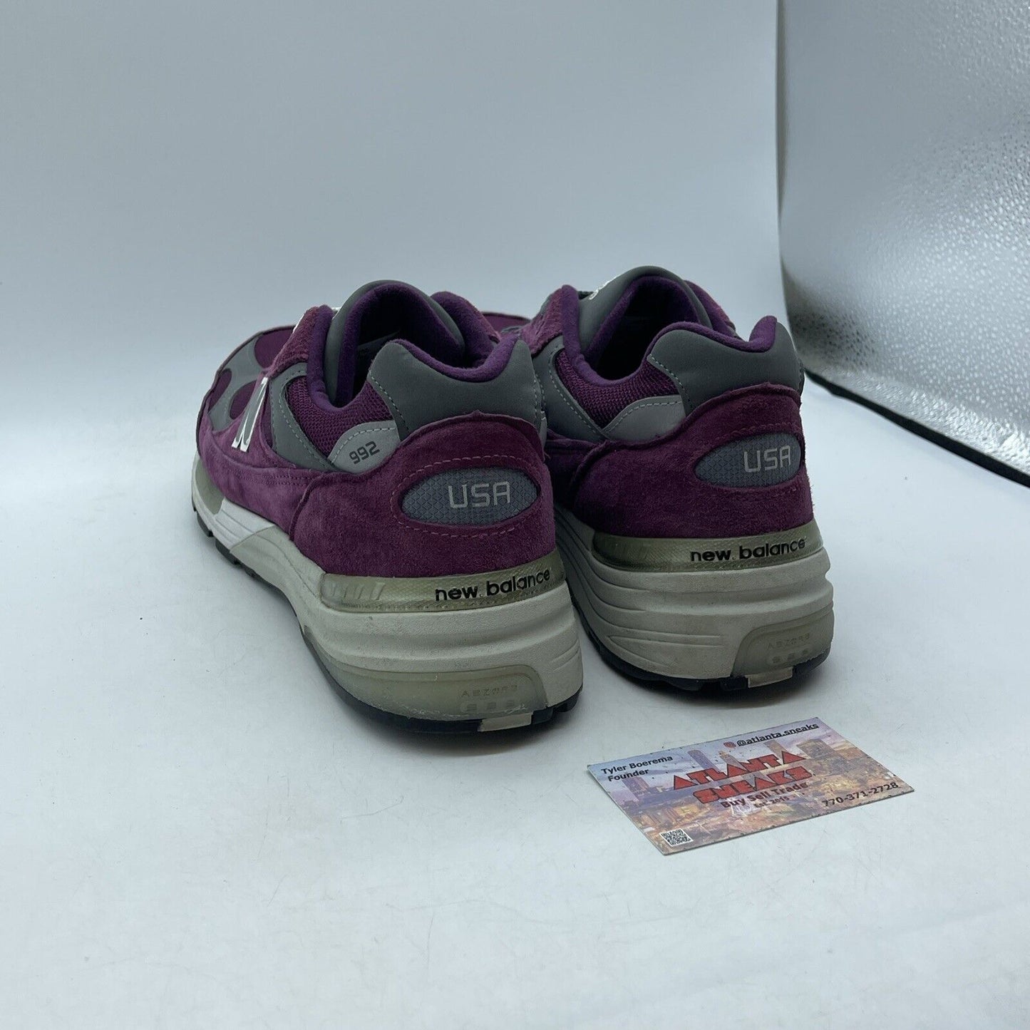 Size 11 - New Balance 992 Made in USA Purple Grey Suede Leather (M992BA)