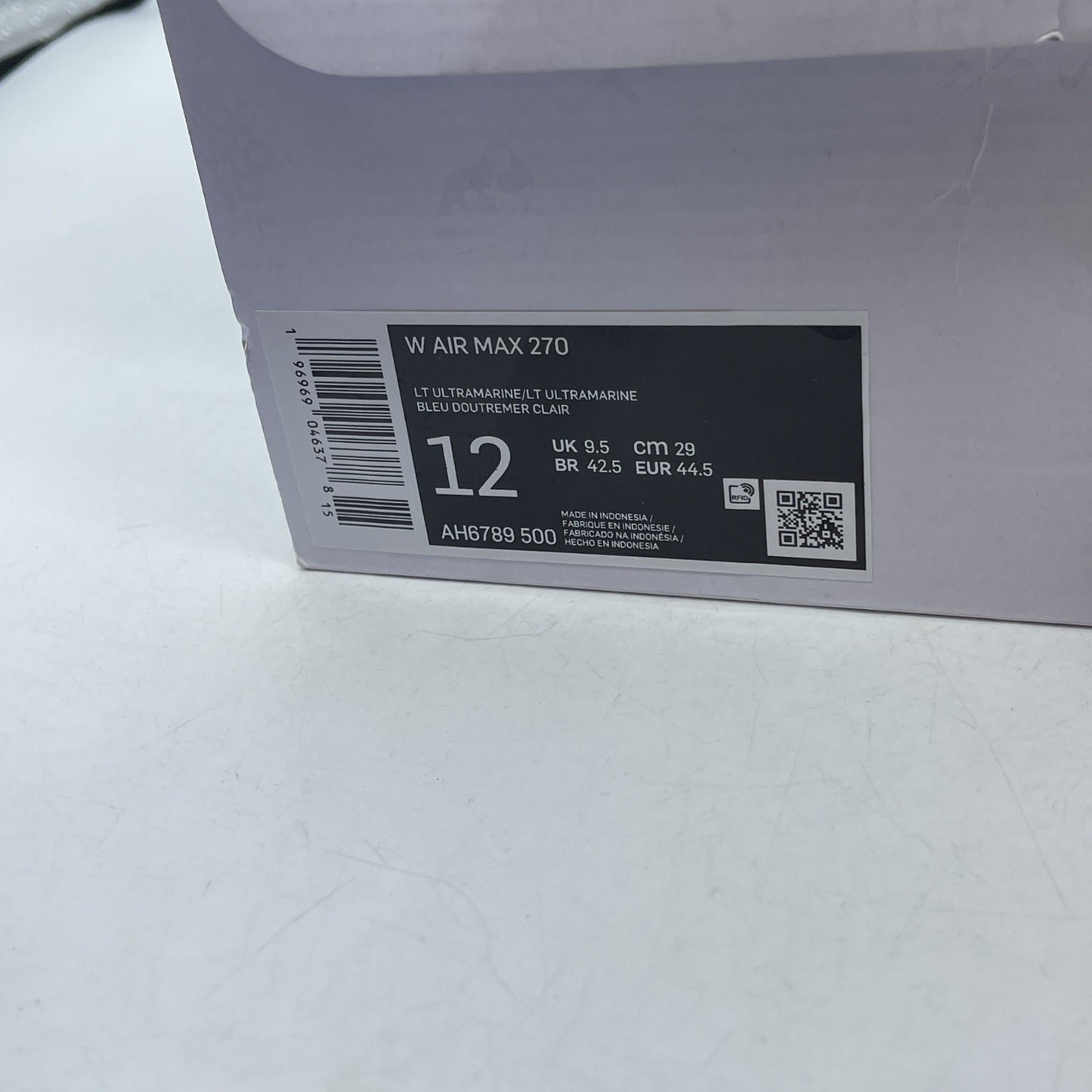 Size 12W - Nike Air Max 270 Light Ultramarine (AH6789-500)