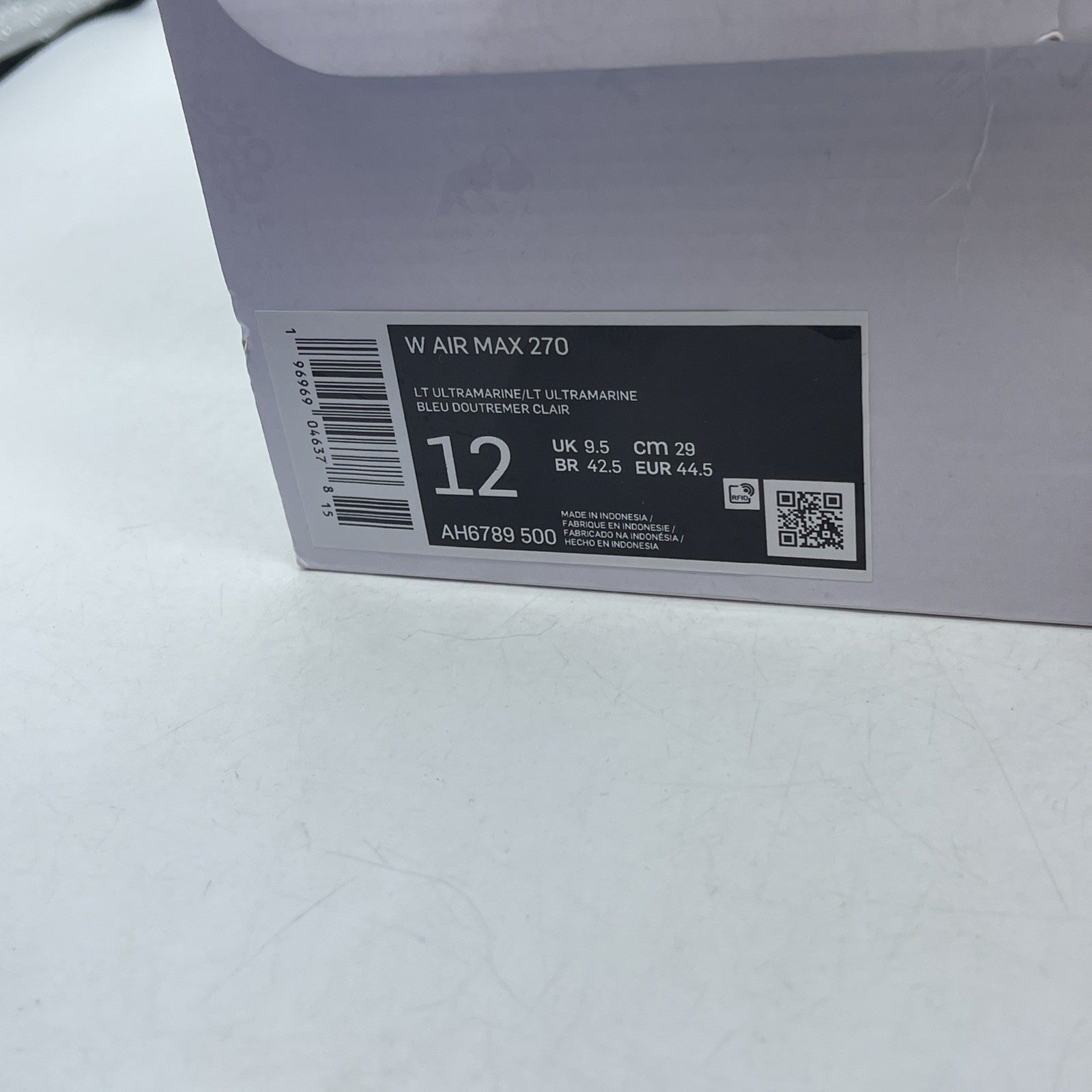 Size 12W - Nike Air Max 270 Light Ultramarine (AH6789-500)