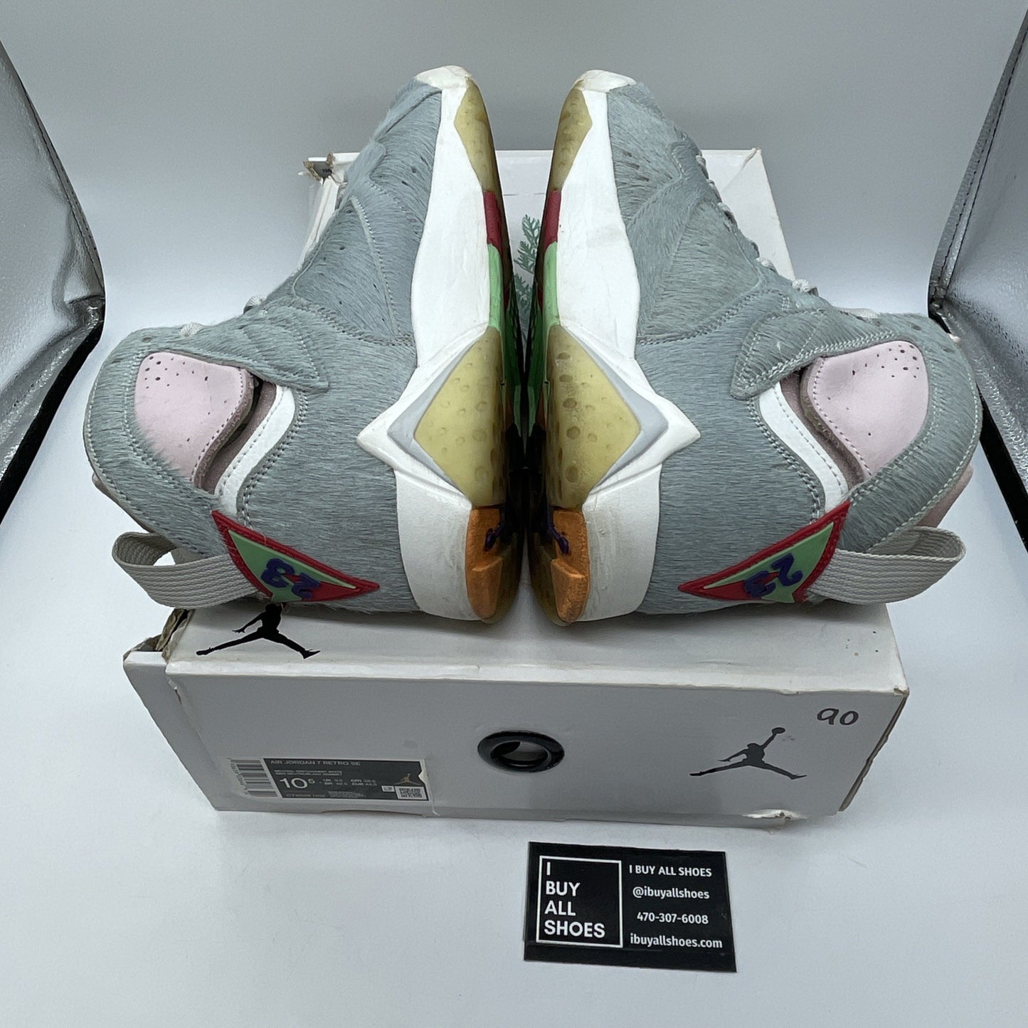 Size 10.5 - Air Jordan 7 Retro SE Hare 2.0 Grey Pink Suede (CT8528-002)
