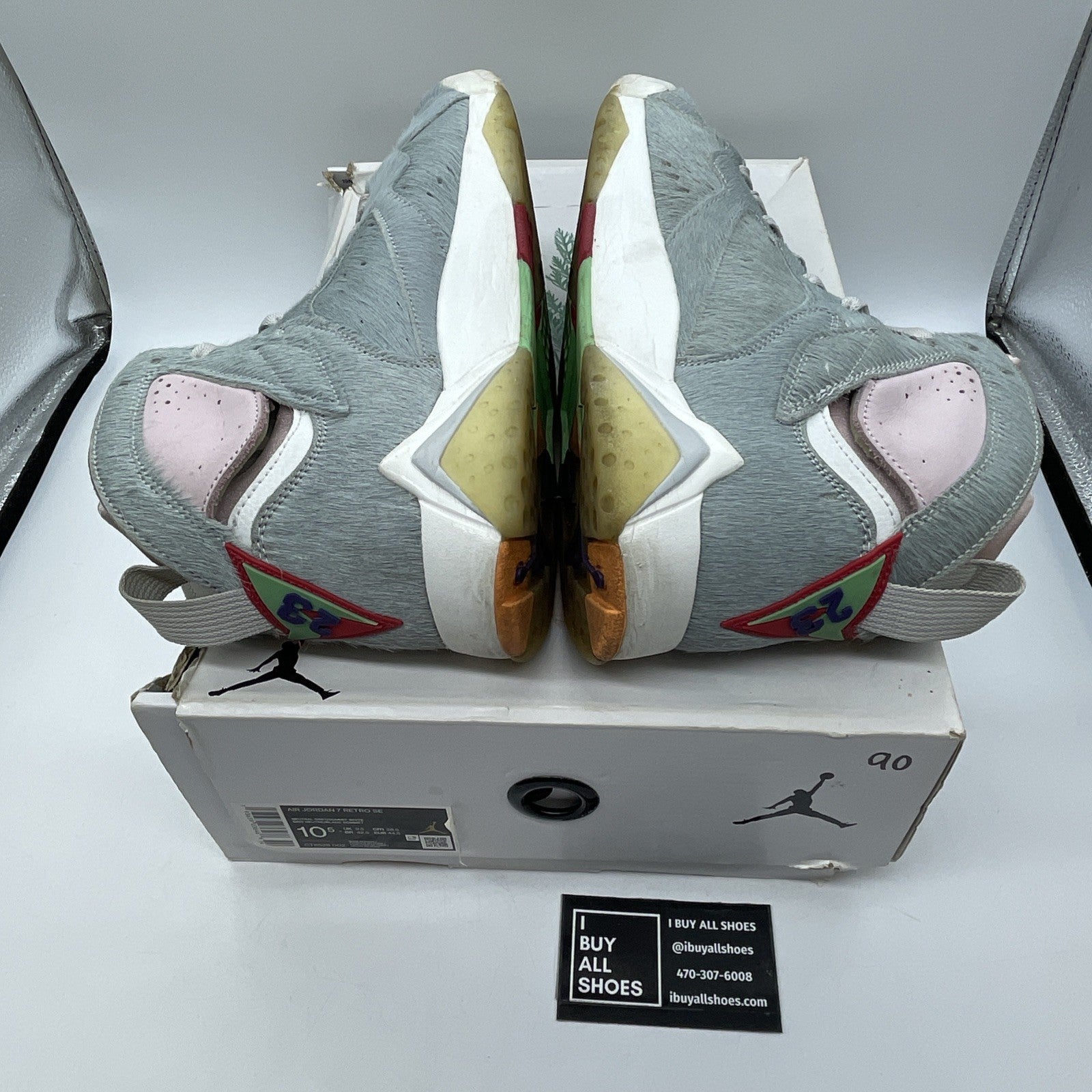Size 10.5 - Air Jordan 7 Retro SE Hare 2.0 Grey Pink Suede (CT8528-002)