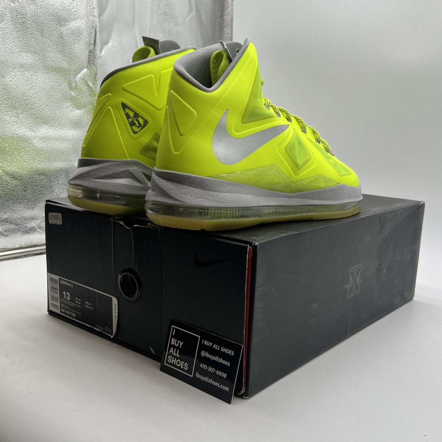 Size 13 - Nike LeBron 10 Volt - (541100-700)