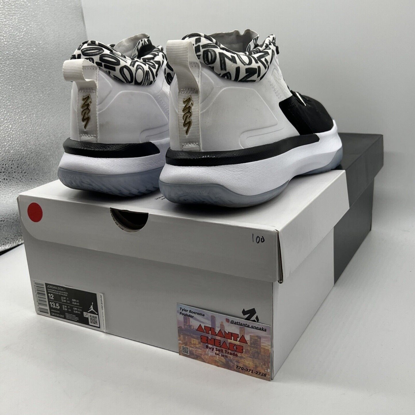 Size 12 - Air Jordan Zion 1 Gen Zion Black White Icey (DA3130-002)