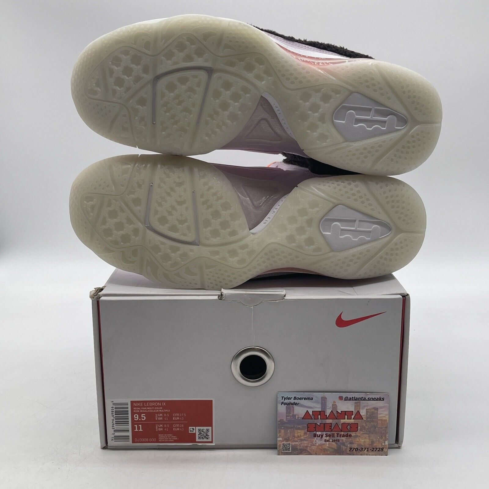 Size 9.5 - Nike LeBron 9 Regal Pink Orange Brown Blue Red Yellow (DJ3908-600)