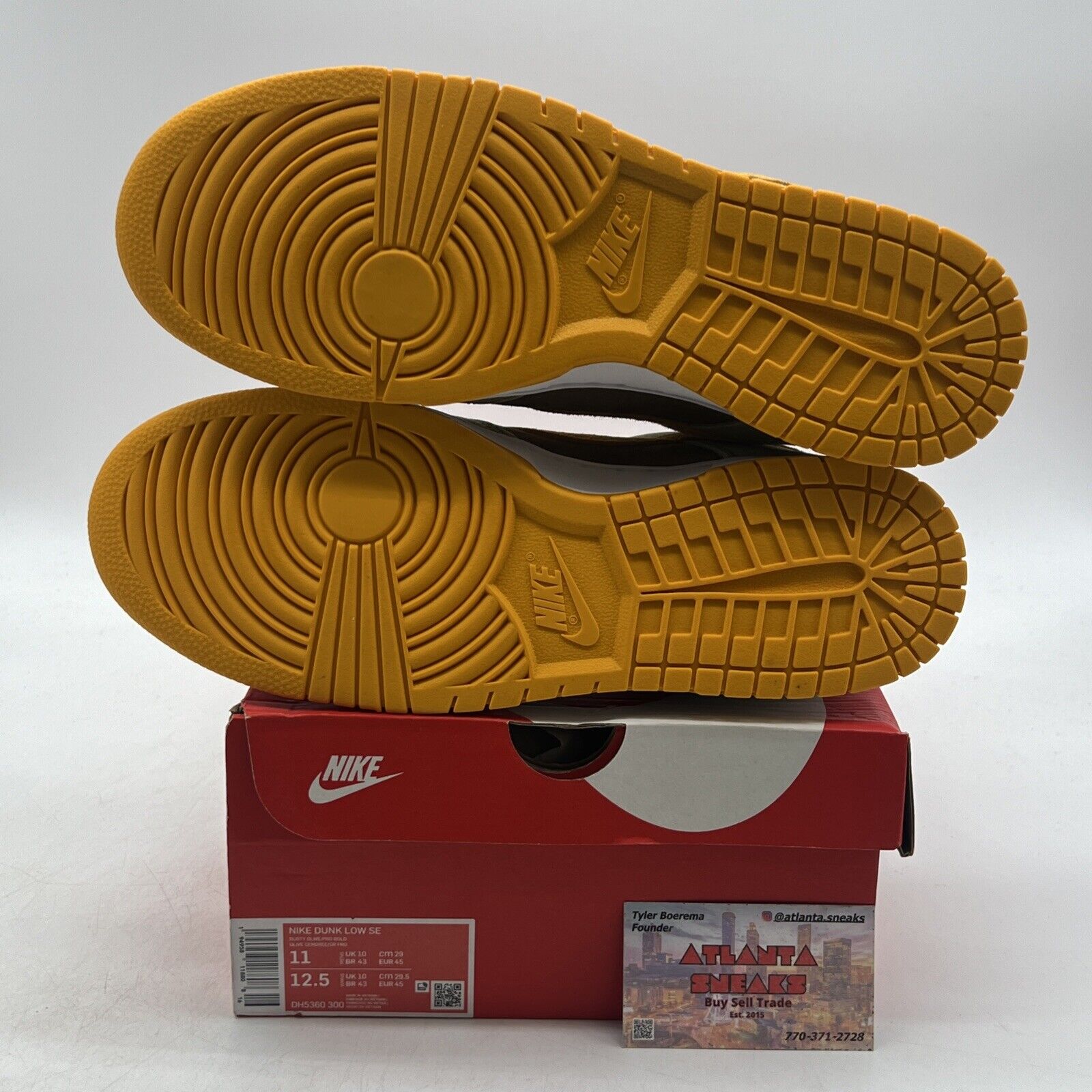 Size 11 - Nike Dunk Low Dusty Olive Brown Orange Suede White (DH5360-300)