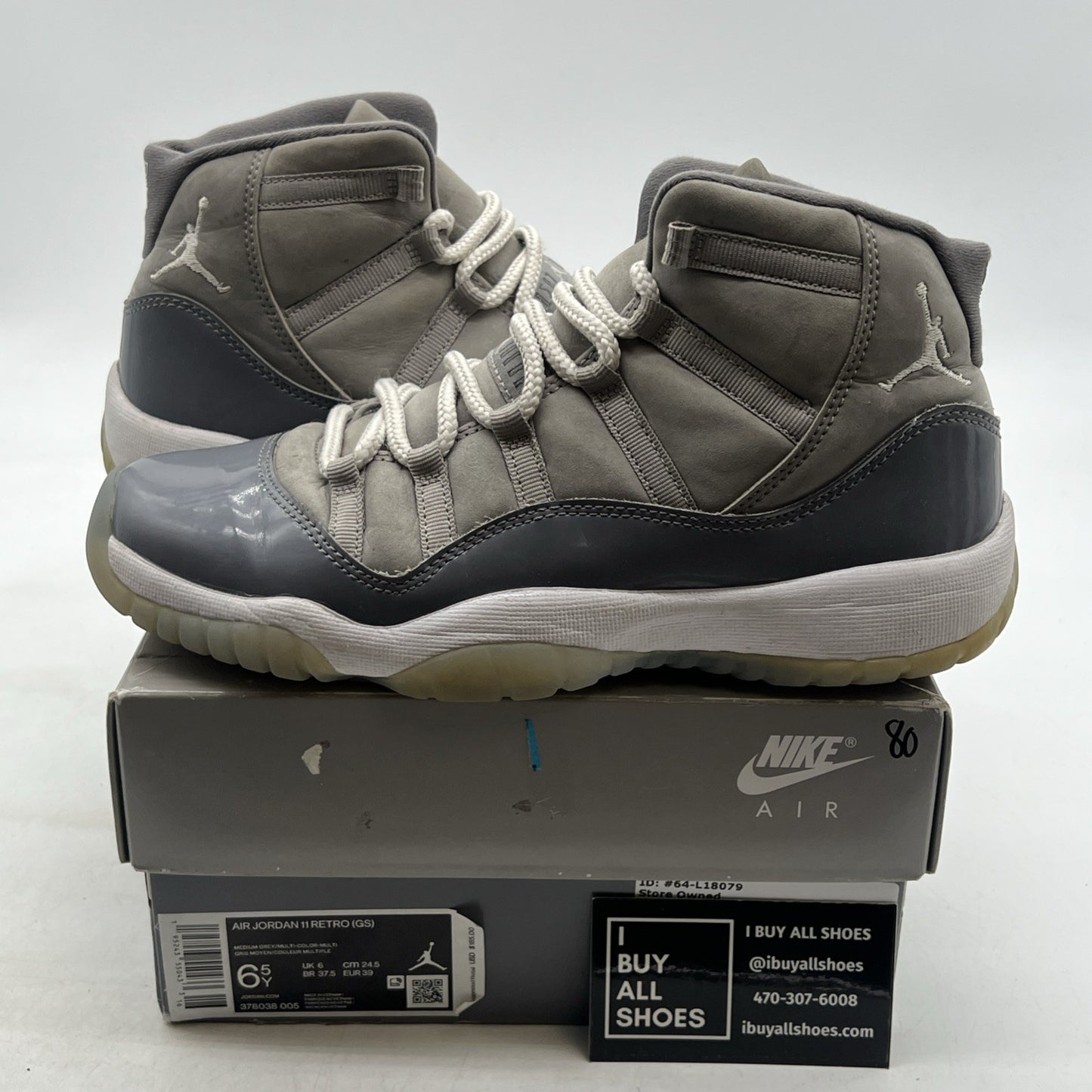 Size 6.5 - Air Jordan 11 Retro High Cool Grey (378038-005)