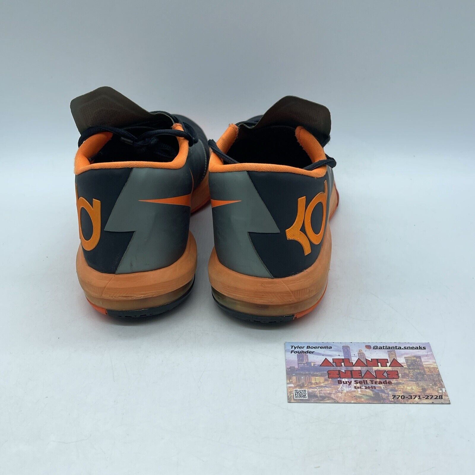 Size 8 - Nike KD 6 Neutral Orange Black Grey Leather  (599424-007)