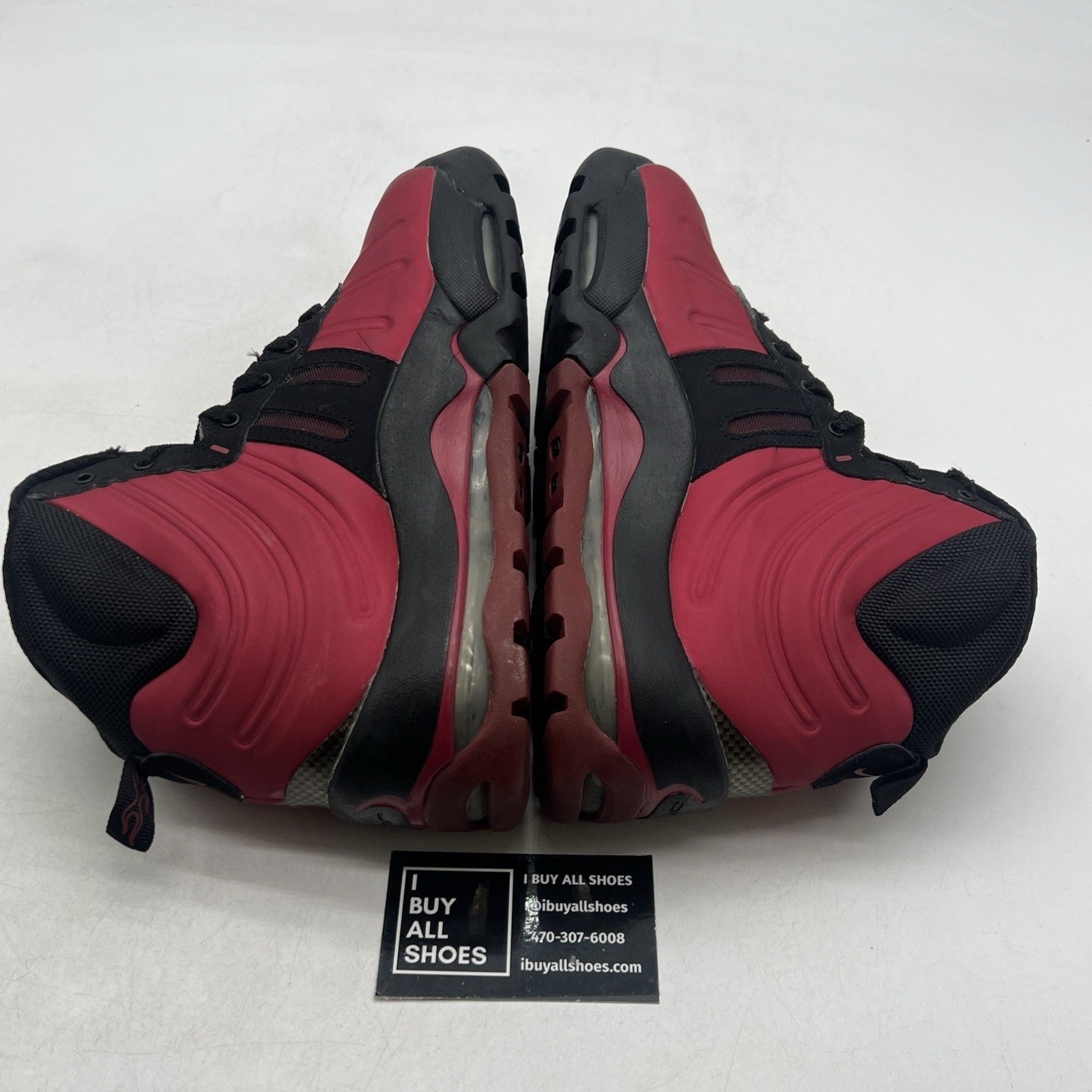 Size 7 - Nike Air Bakin Posite Red Black Womens (415116-601)