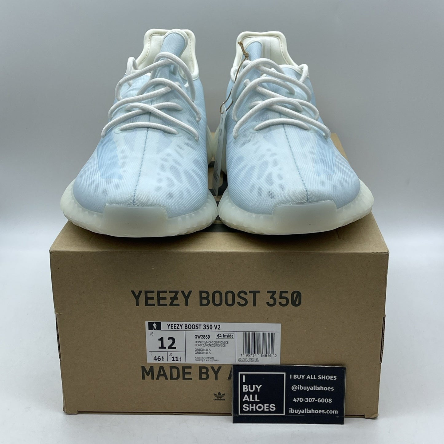 Size 12 - adidas Yeezy Boost 350 V2 Mono Ice (GW2869)