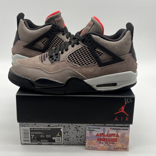 Size 7Y - Jordan 4 Retro Mid Taupe Haze Black Brown White (DJ6249-200)