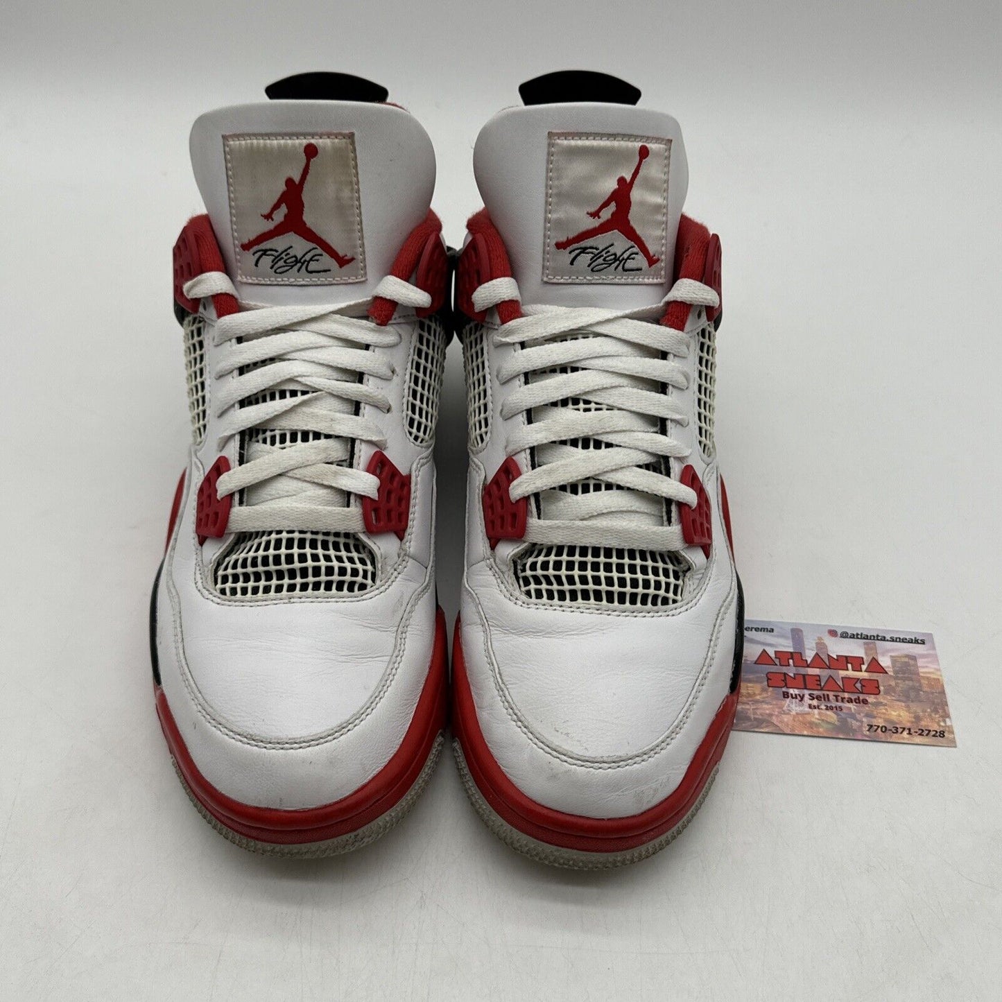 Size 10 - Jordan 4 Retro OG Mid Fire Red White Black Red Primal Netting Nike Air