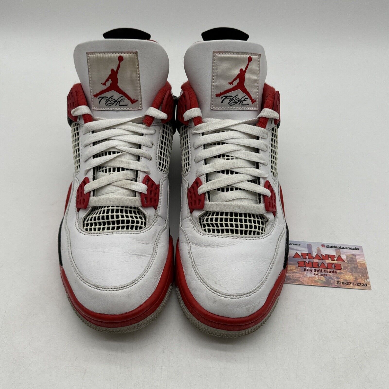 Size 10 - Jordan 4 Retro OG Mid Fire Red White Black Red Primal Netting Nike Air