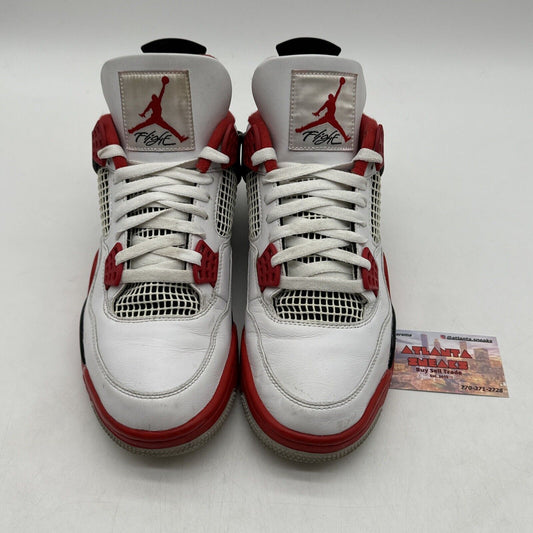 Size 10 - Jordan 4 Retro OG Mid Fire Red White Black Red Primal Netting Nike Air