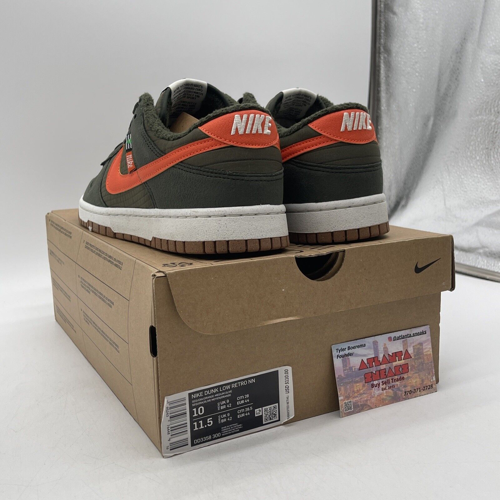 Size 10 - Nike Dunk Next Nature Low Toasty Sequoia Green White (DD3358-300)