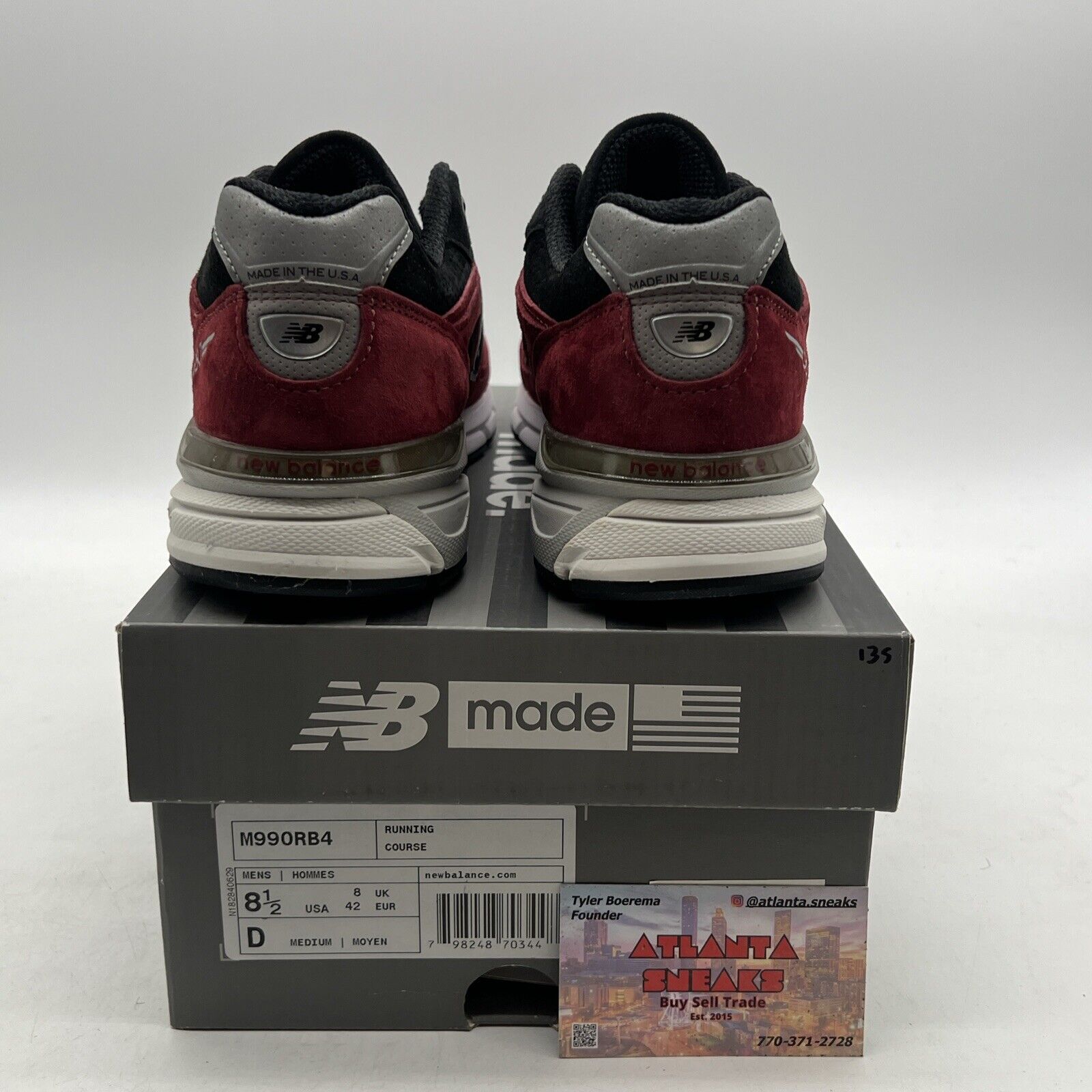 Size 8.5 - New Balance 990v4 Made in USA Burgundy (M990RB4)