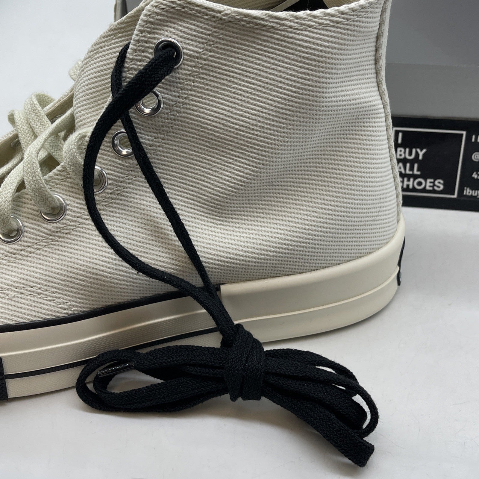 Size 9.5 - Rick Owens x Converse DRKSHDW DRKSTAR Chuck 70 High Egret (172346C)
