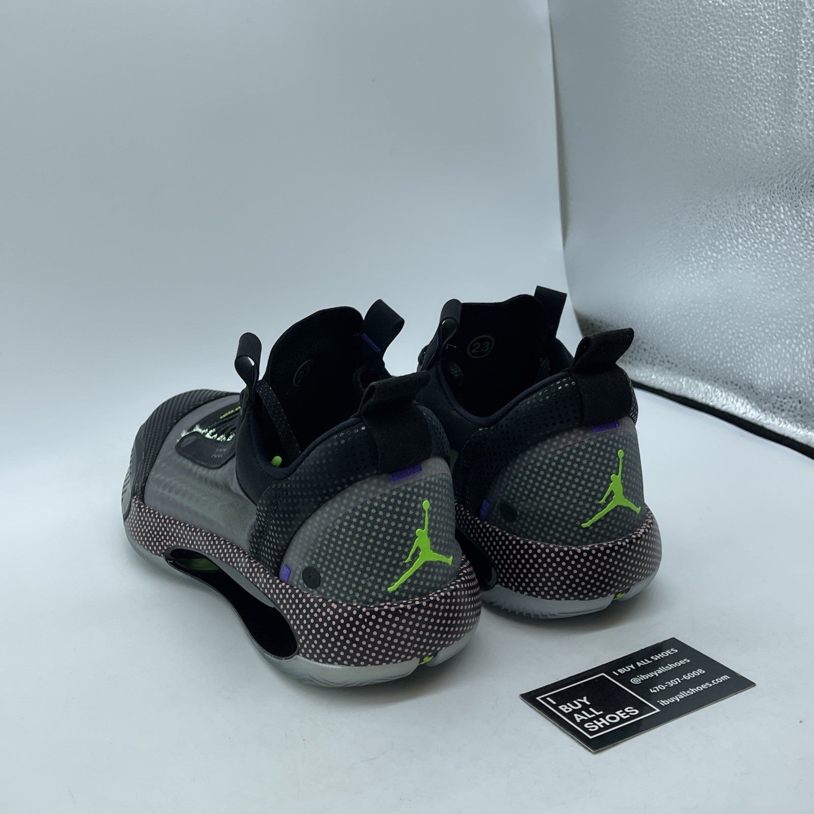 Size 11 - Air Jordan 34 Low Vapor Green Blue Black Suede (CZ7750-003)