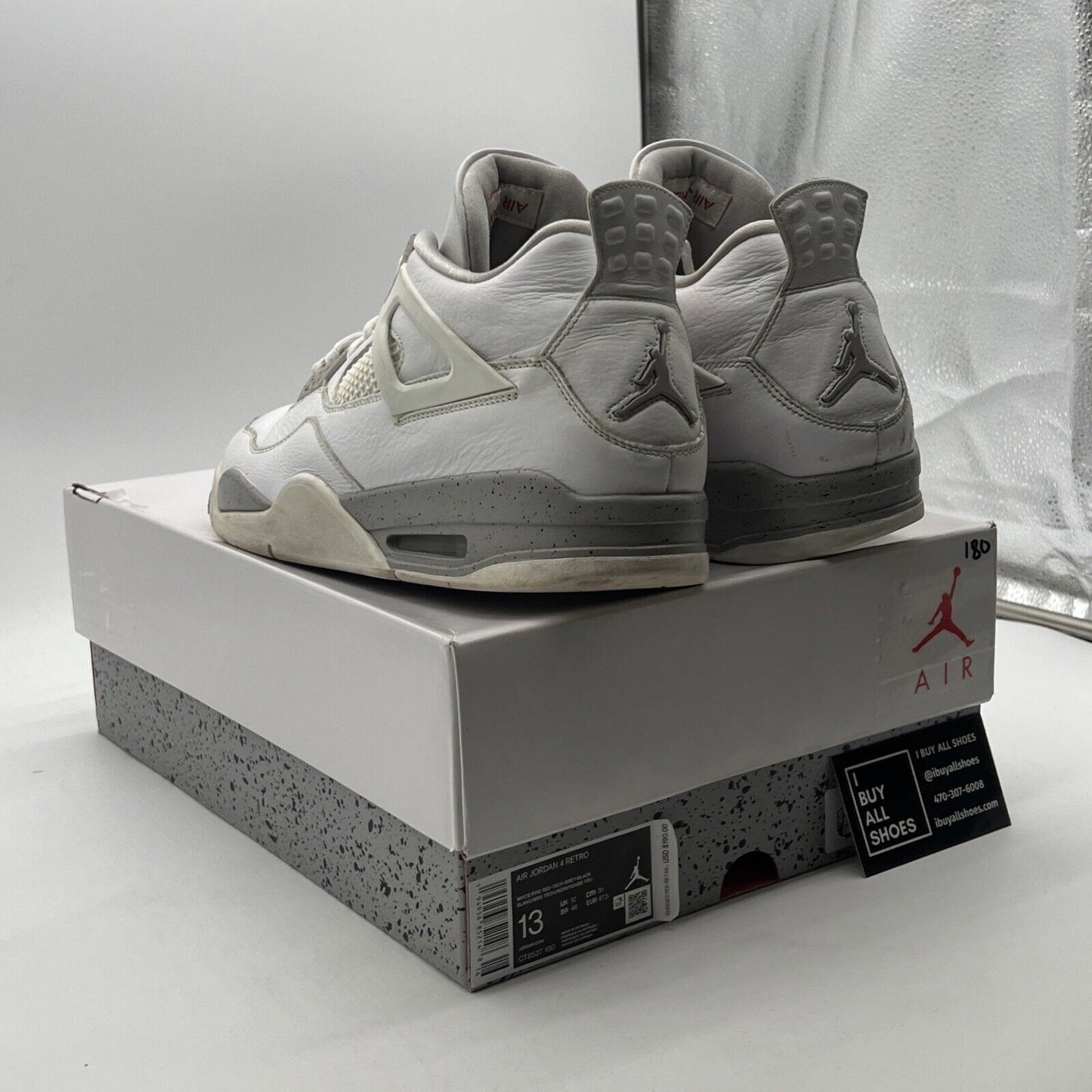 Size 13 - Air Jordan 4 Retro Mid White Oreo (CT8527-100)
