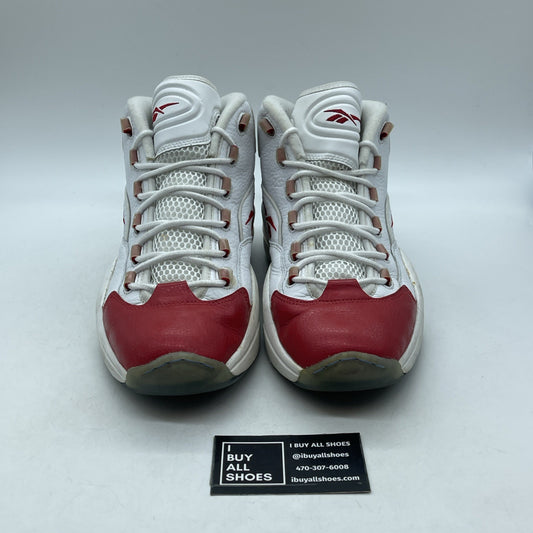 Size 10 - Reebok Question Mid White Pearlized Red (023501-312)