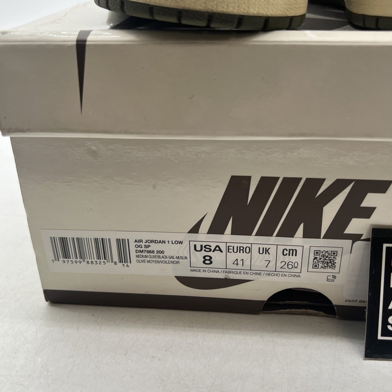 Size 8 - Travis Scott x Air Jordan 1 Retro OG SP Low Reverse Olive / Medium
