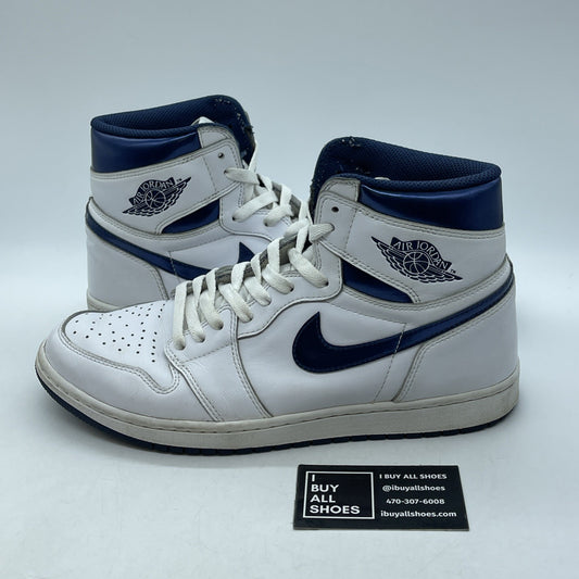 Size 10.5 - Air Jordan 1 Retro OG High Metallic Navy Blue (555088-106)