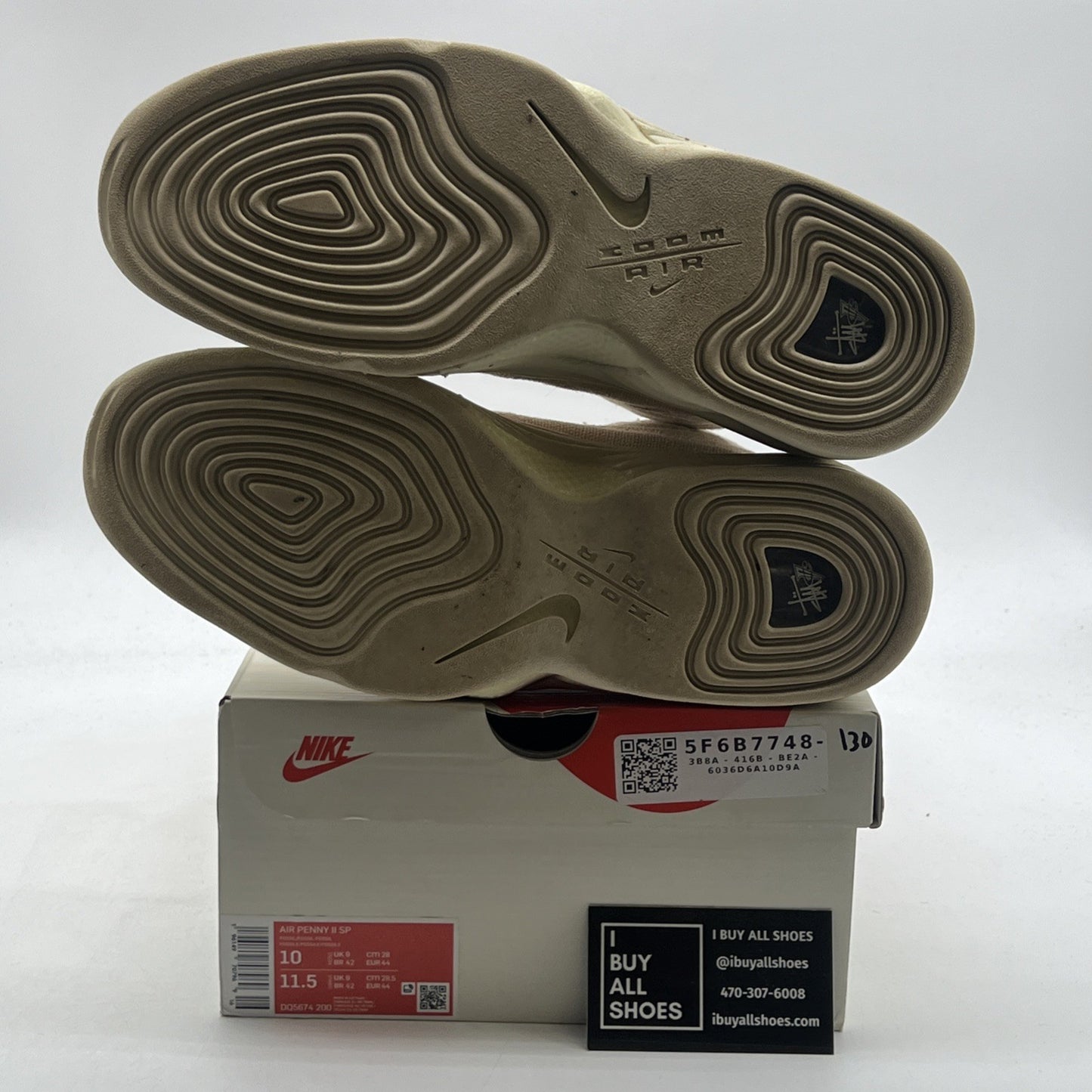 Size 10 - Nike Stussy x Air Penny 2 Fossils (DQ5674-200)