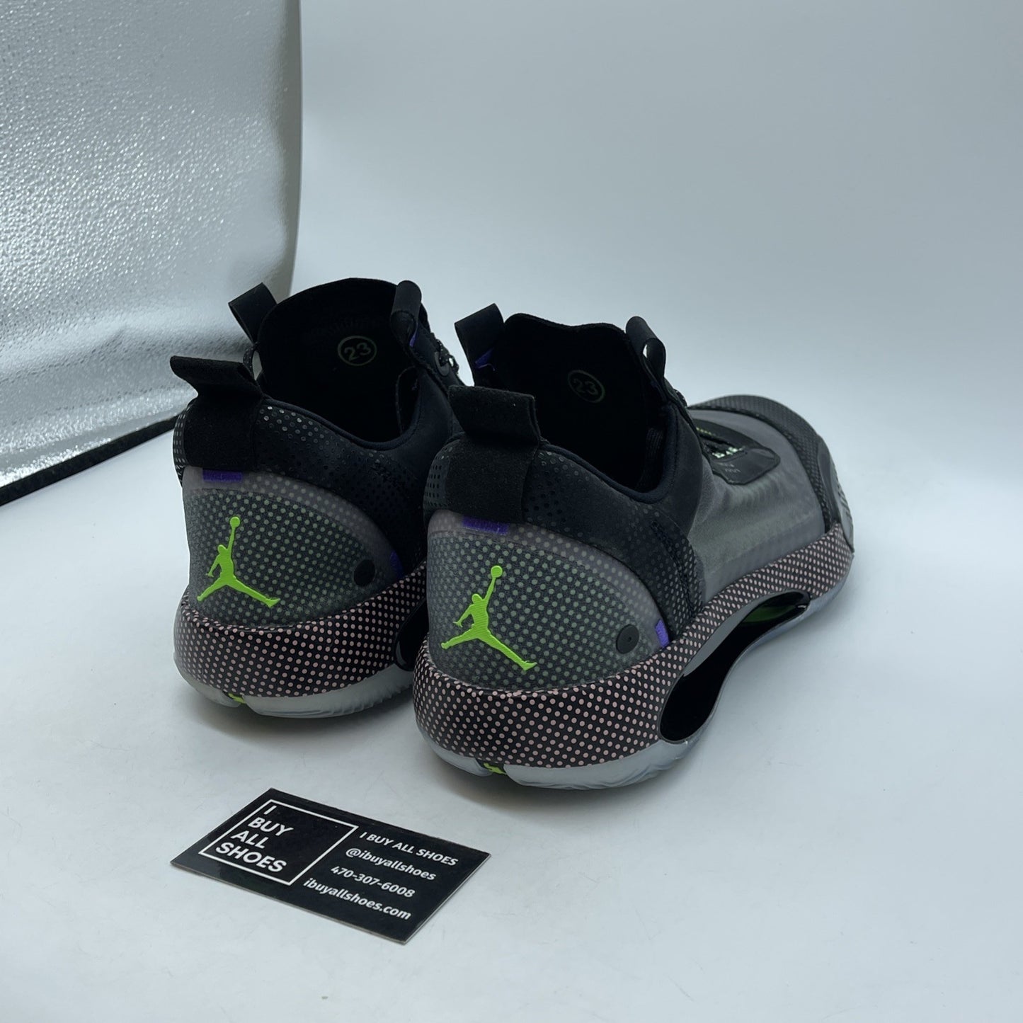 Size 11 - Air Jordan 34 Low Vapor Green Blue Black Suede (CZ7750-003)