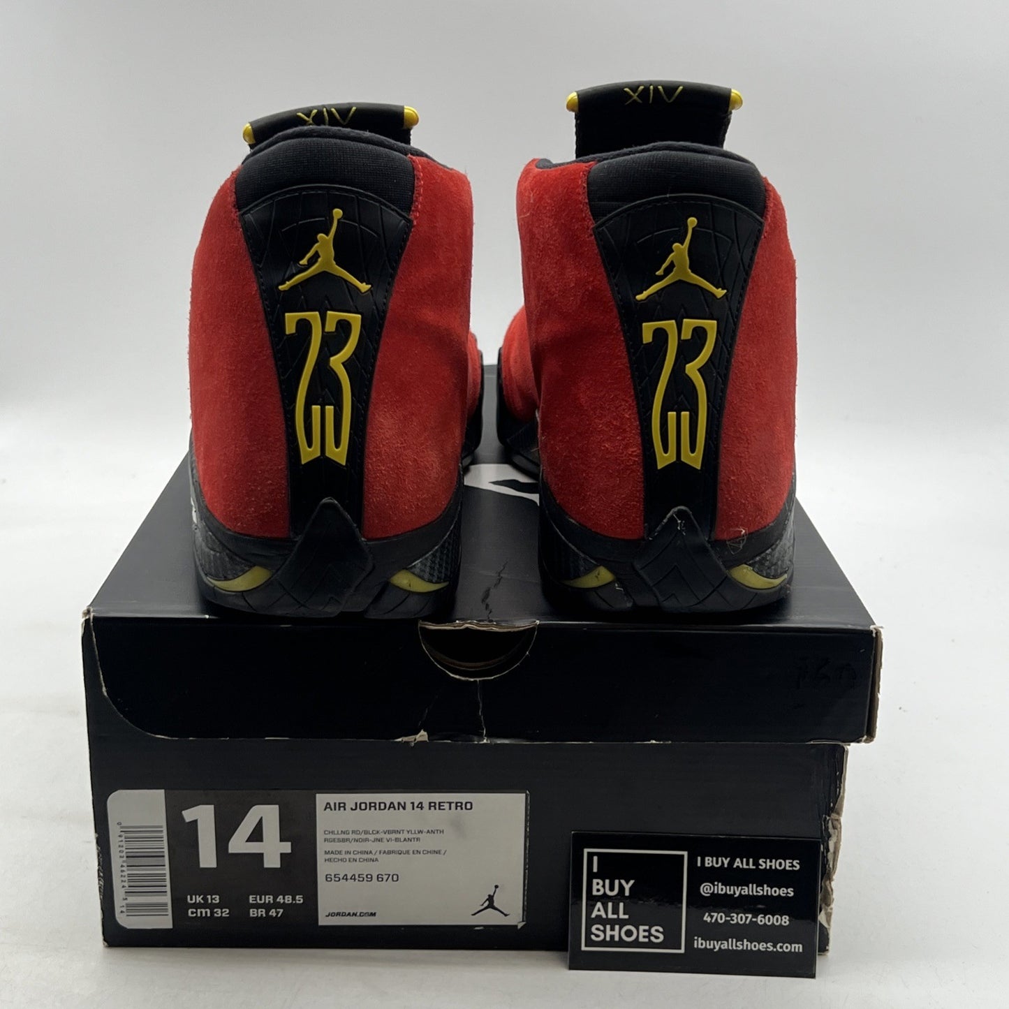 Size 14 - Air Jordan 14 Retro Ferrari (654459-670)