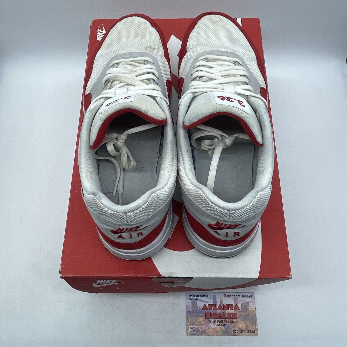 Size 9.5 - Nike Air Max 1 Ultra 2.0 Air Max Day White Red (908091-100)