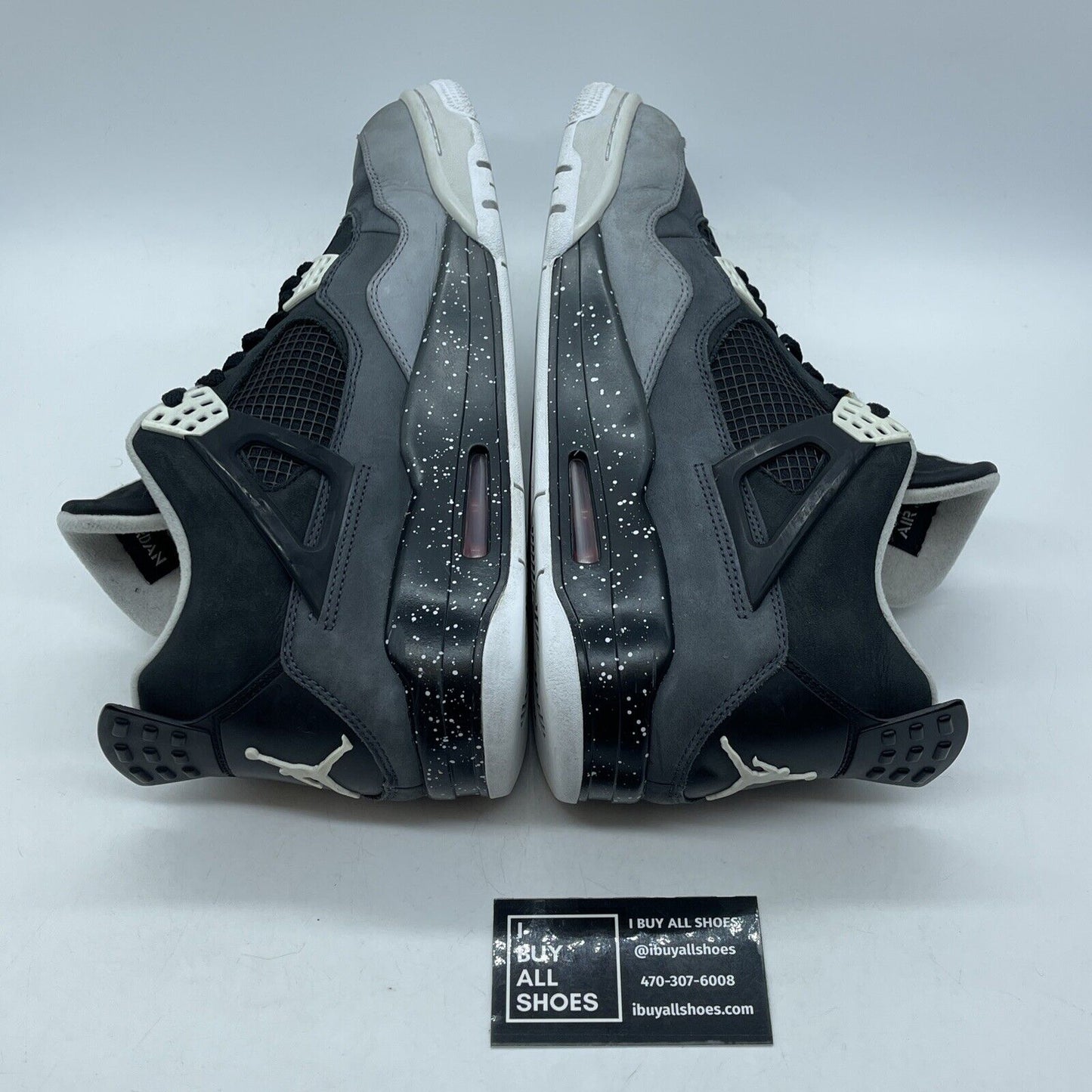 Size 11.5 - Air Jordan 4 Retro 2013 Fear Black White Grey Suede (626969-030)