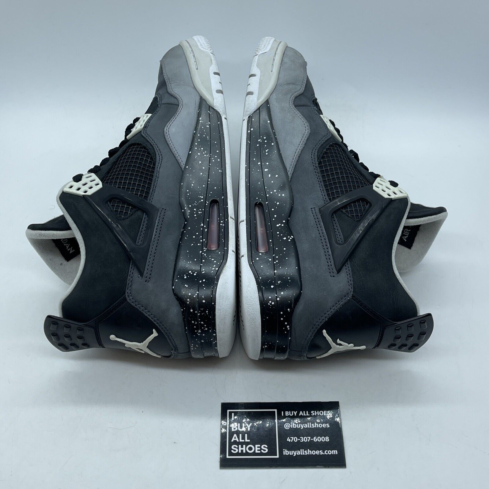 Size 11.5 - Air Jordan 4 Retro 2013 Fear Black White Grey Suede (626969-030)
