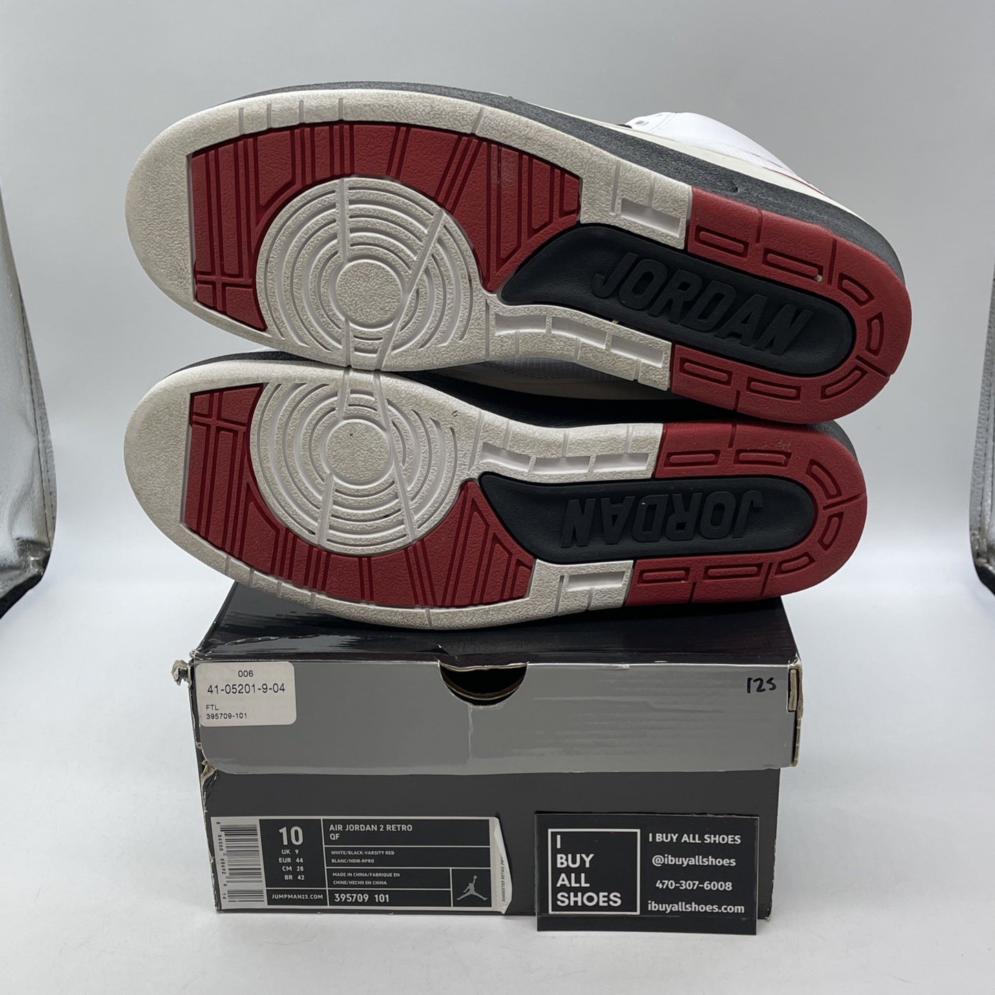 Size 10 - Air Jordan 2 Retro QF 2010 Varsity Red White Leather (395709-101)