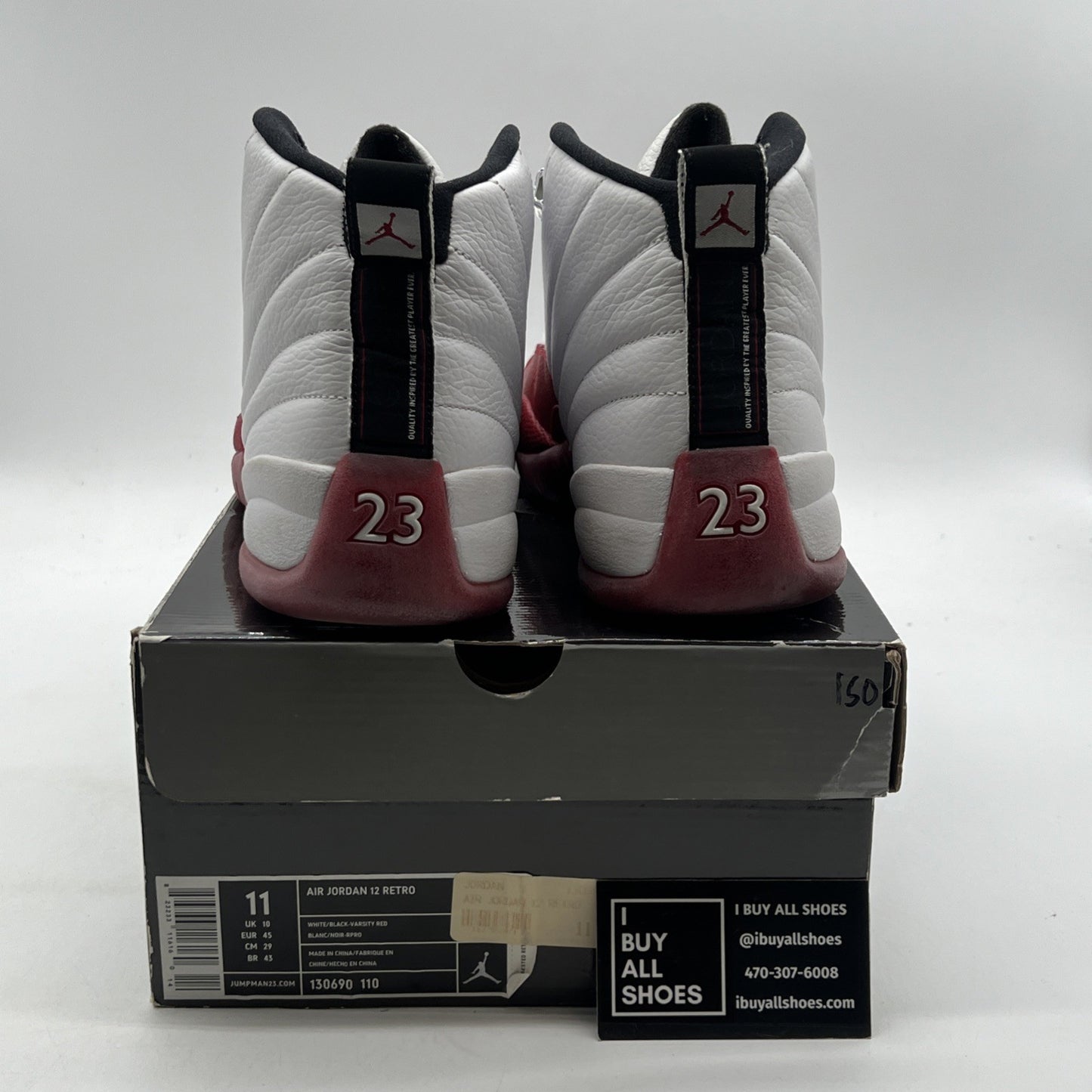 Size 11 - Air Jordan 12 Retro 2009 Cherry (130690-110)