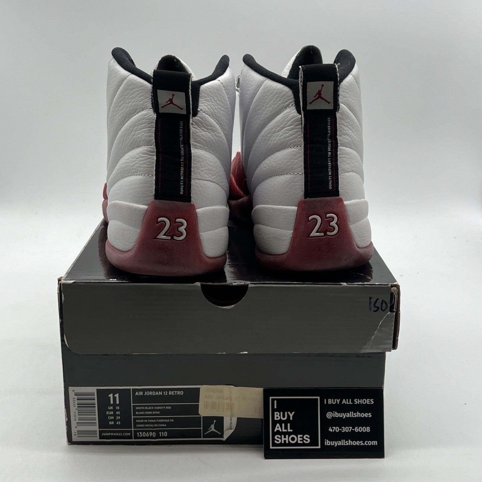 Size 11 - Air Jordan 12 Retro 2009 Cherry (130690-110)