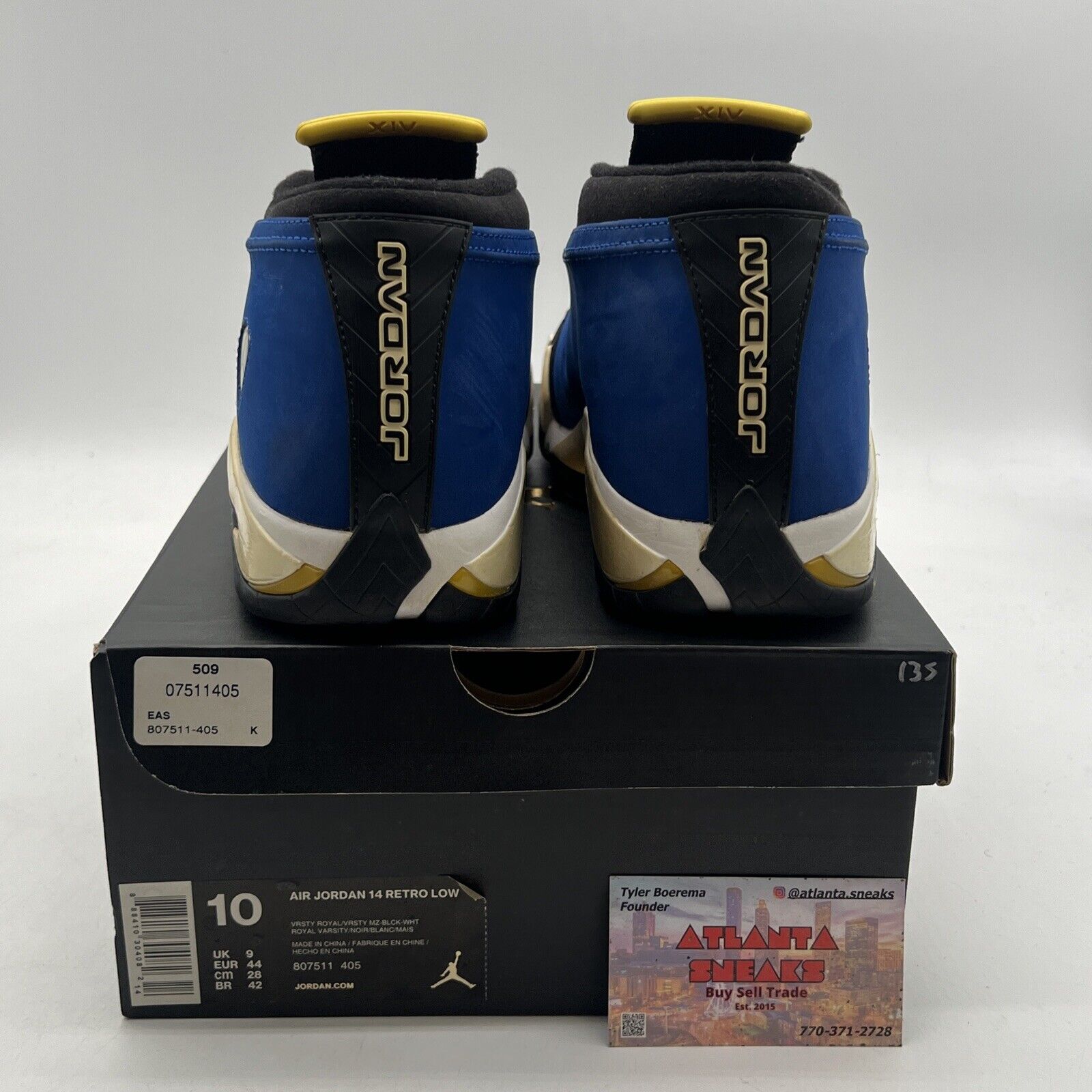 Size 10 - Air Jordan 14 Retro 2015 Low Laney (807511-405)