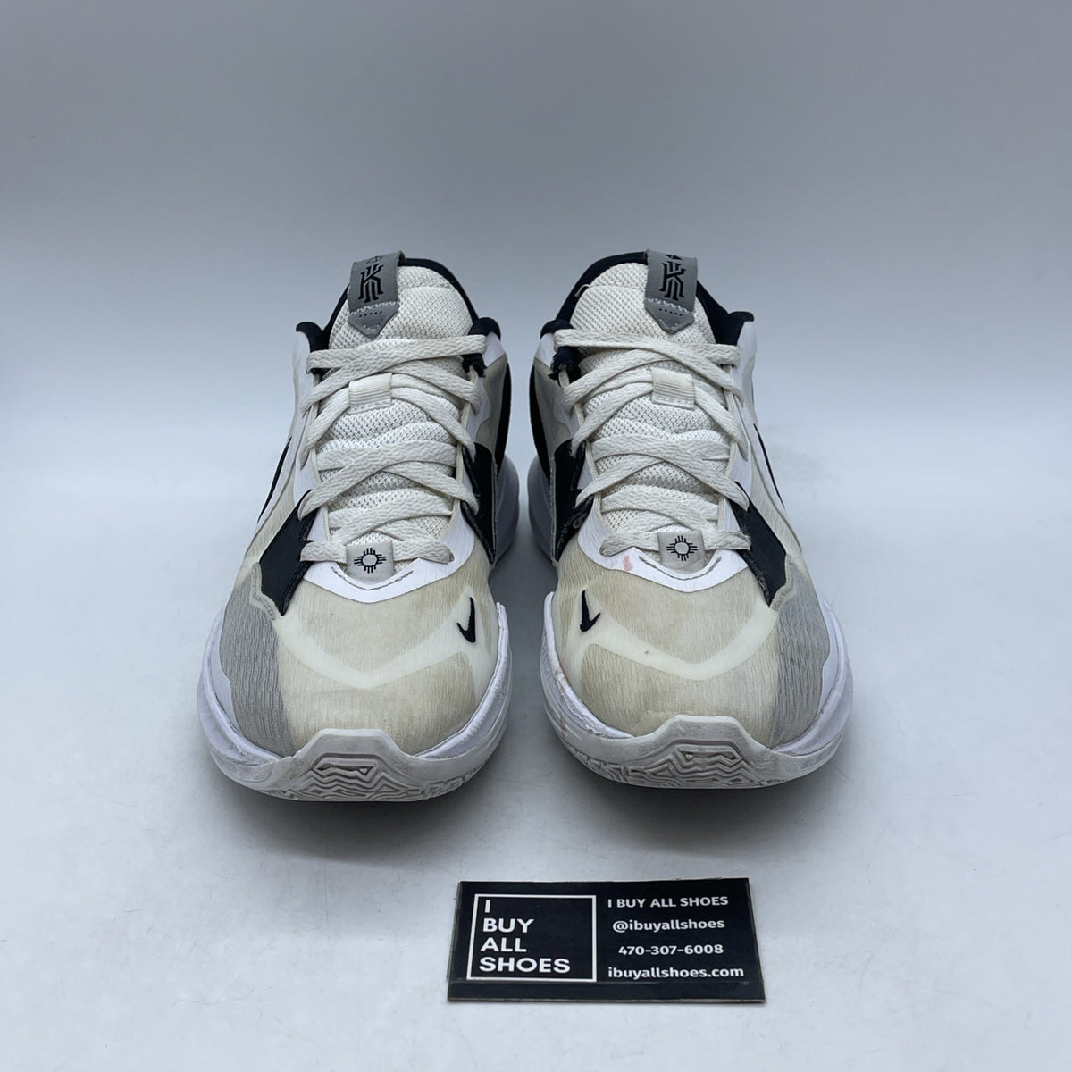 Size 10 - Nike Kyrie 5 Low White Wolf Grey Black (DJ6012-102)