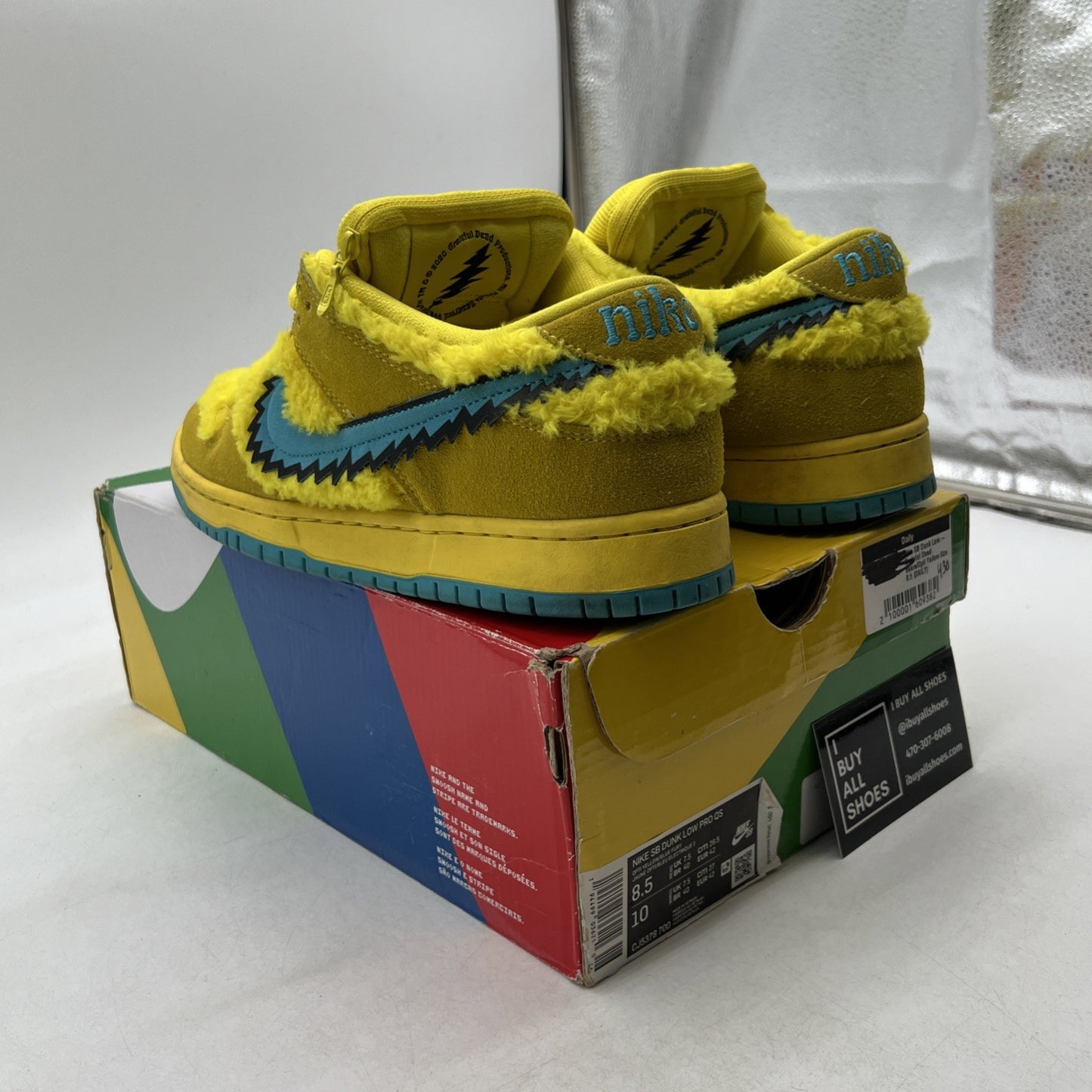 Size 8.5 - Nike Dunk Low SB x Grateful Dead Yellow Bear (CJ5378-700)
