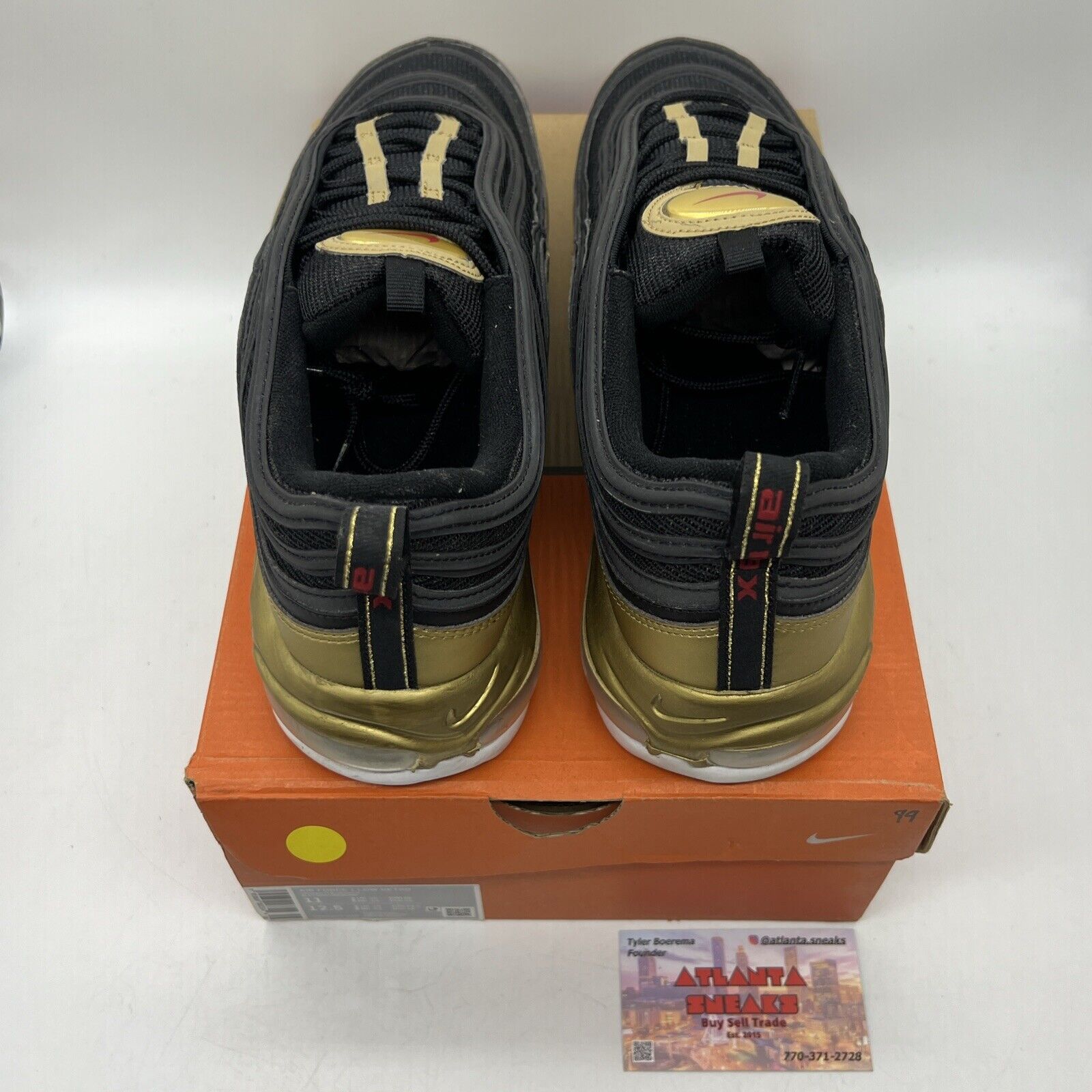 Size 12 - Nike Air Max 97 QS B-Sides Metallic Gold Black (AT5458-002)