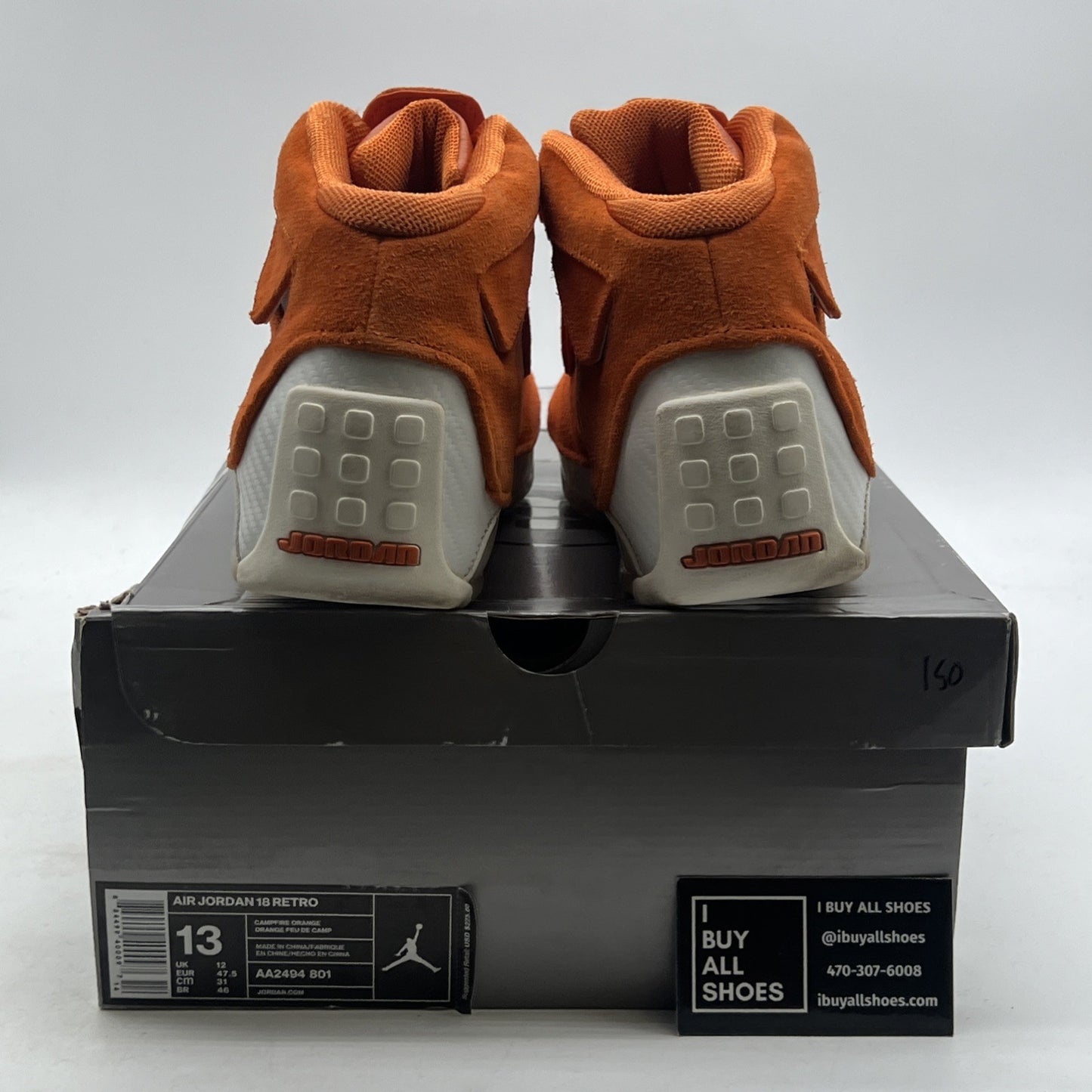 Size 13 - Air Jordan 18 Retro Orange Suede (AA2494-801)