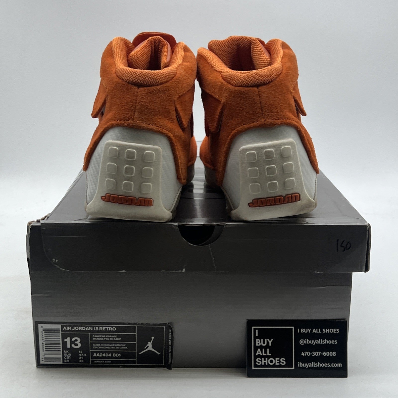 Size 13 - Air Jordan 18 Retro Orange Suede (AA2494-801)