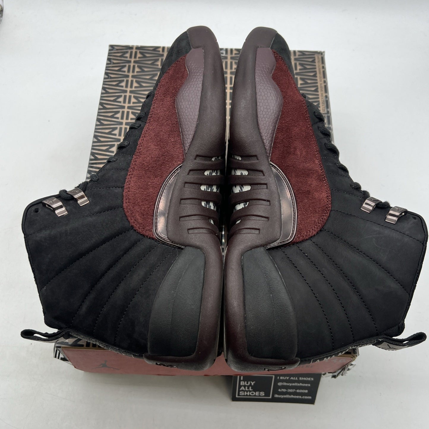 Size 12 - Air Jordan 12 Retro SP x A Ma Maniere Mid Black W (DV6989-001)