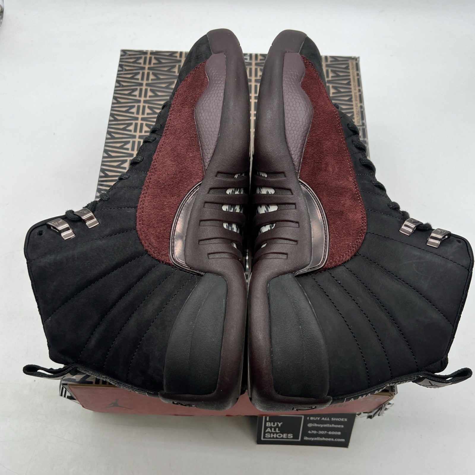 Size 12 - Air Jordan 12 Retro SP x A Ma Maniere Mid Black W (DV6989-001)