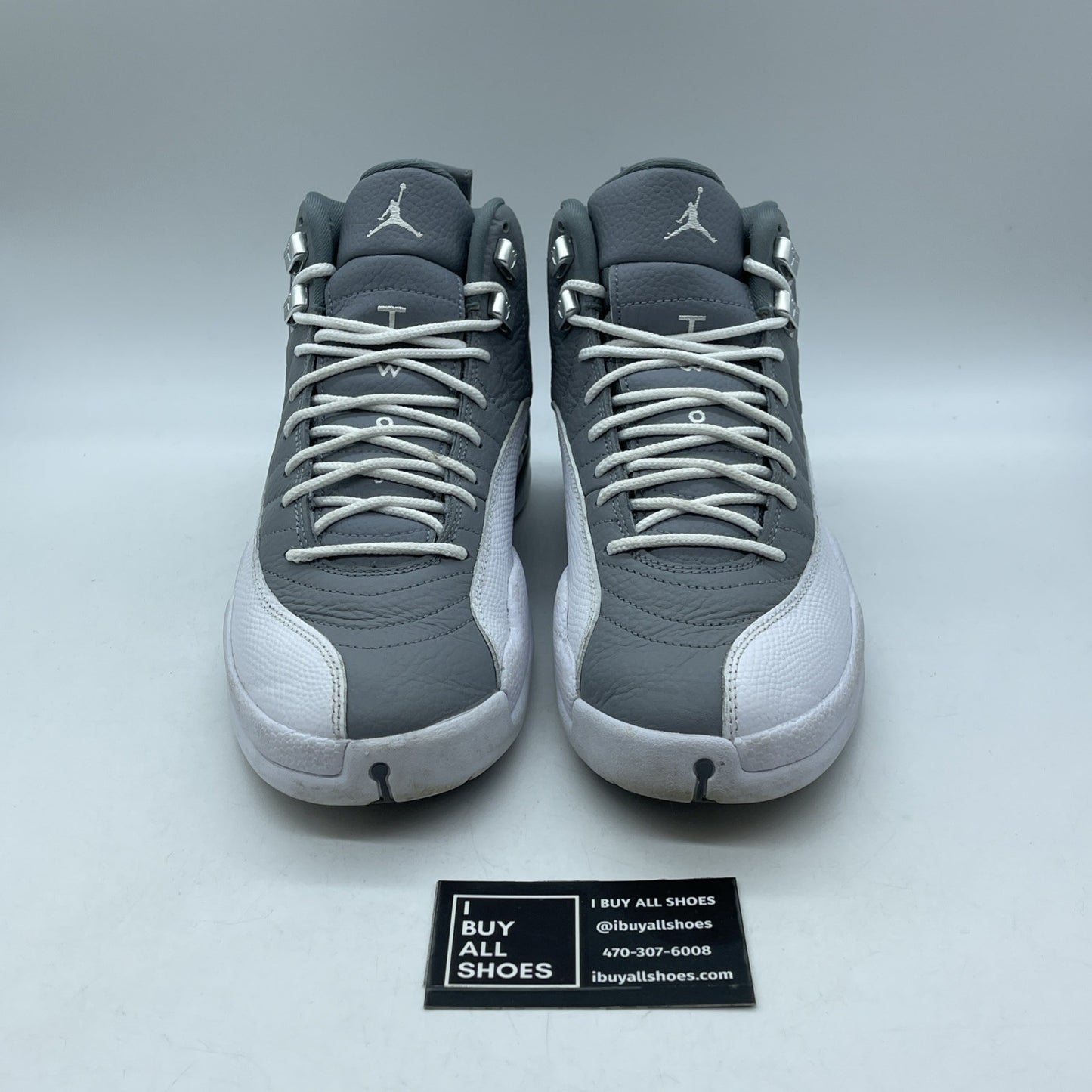 Size 9.5 - Jordan 12 Stealth 2022 Grey White Leather (CT8013-015)