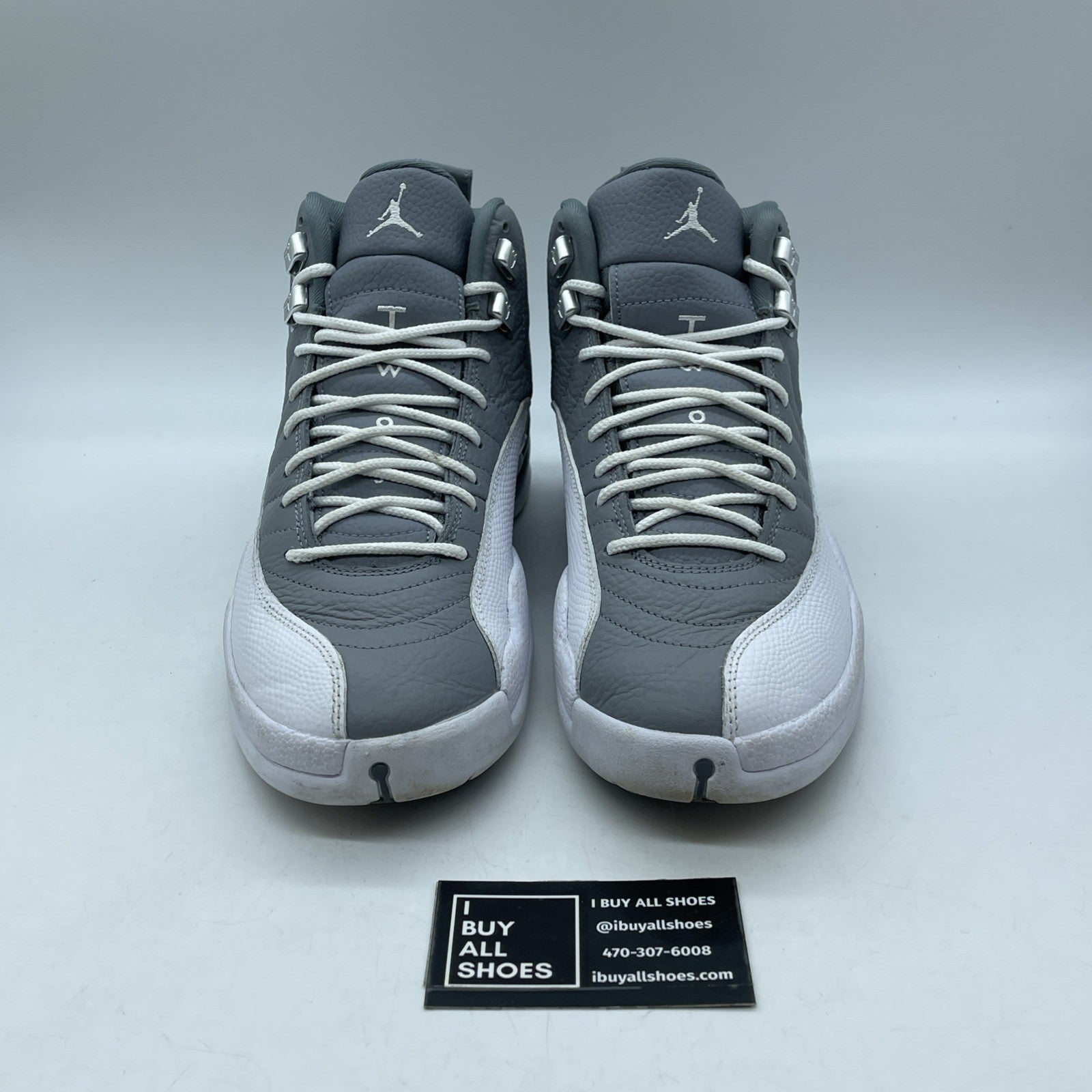 Size 9.5 - Jordan 12 Stealth 2022 Grey White Leather (CT8013-015)