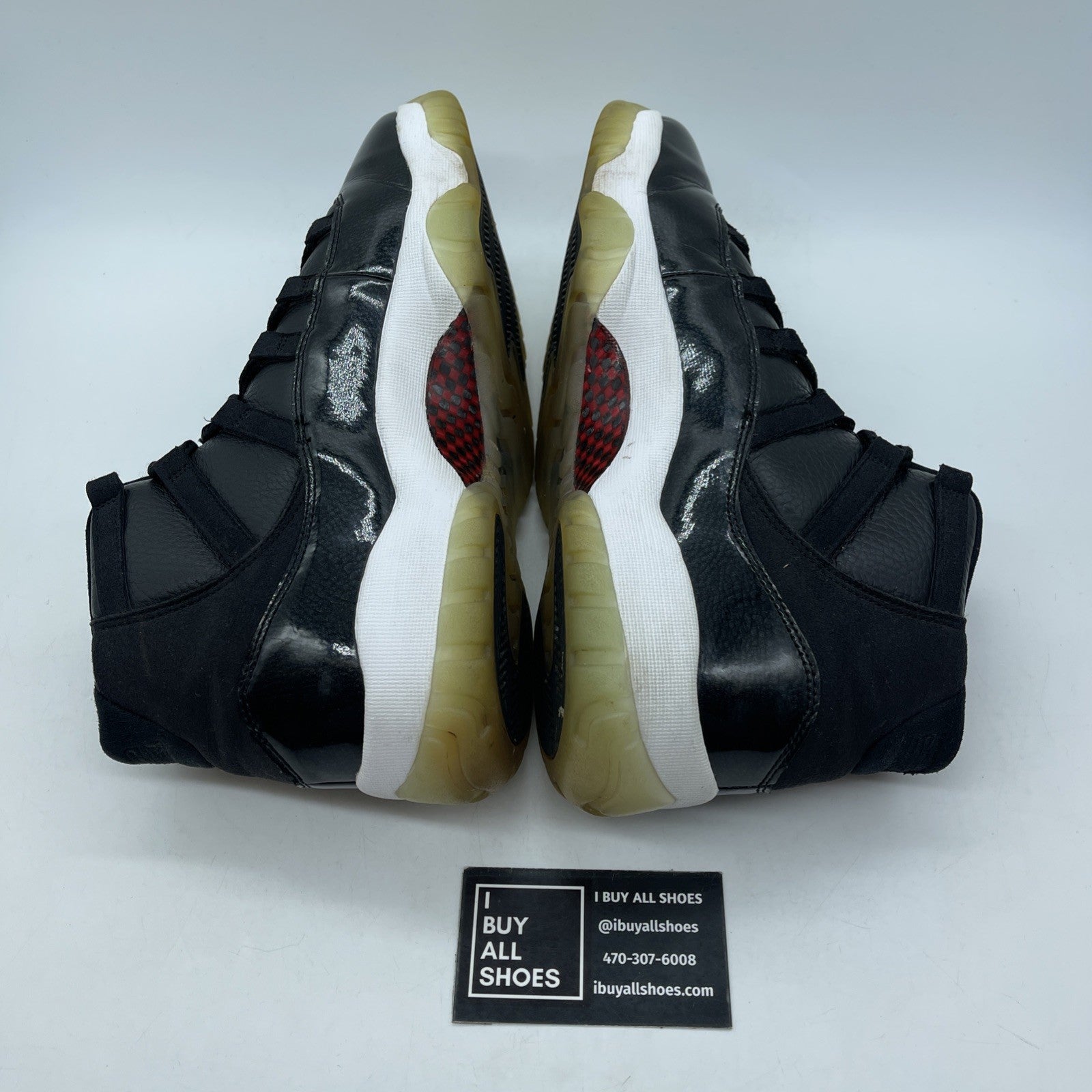Size 9.5 - Jordan 11 Retro 72-10 2015 Black Leather Suede (378037-002)