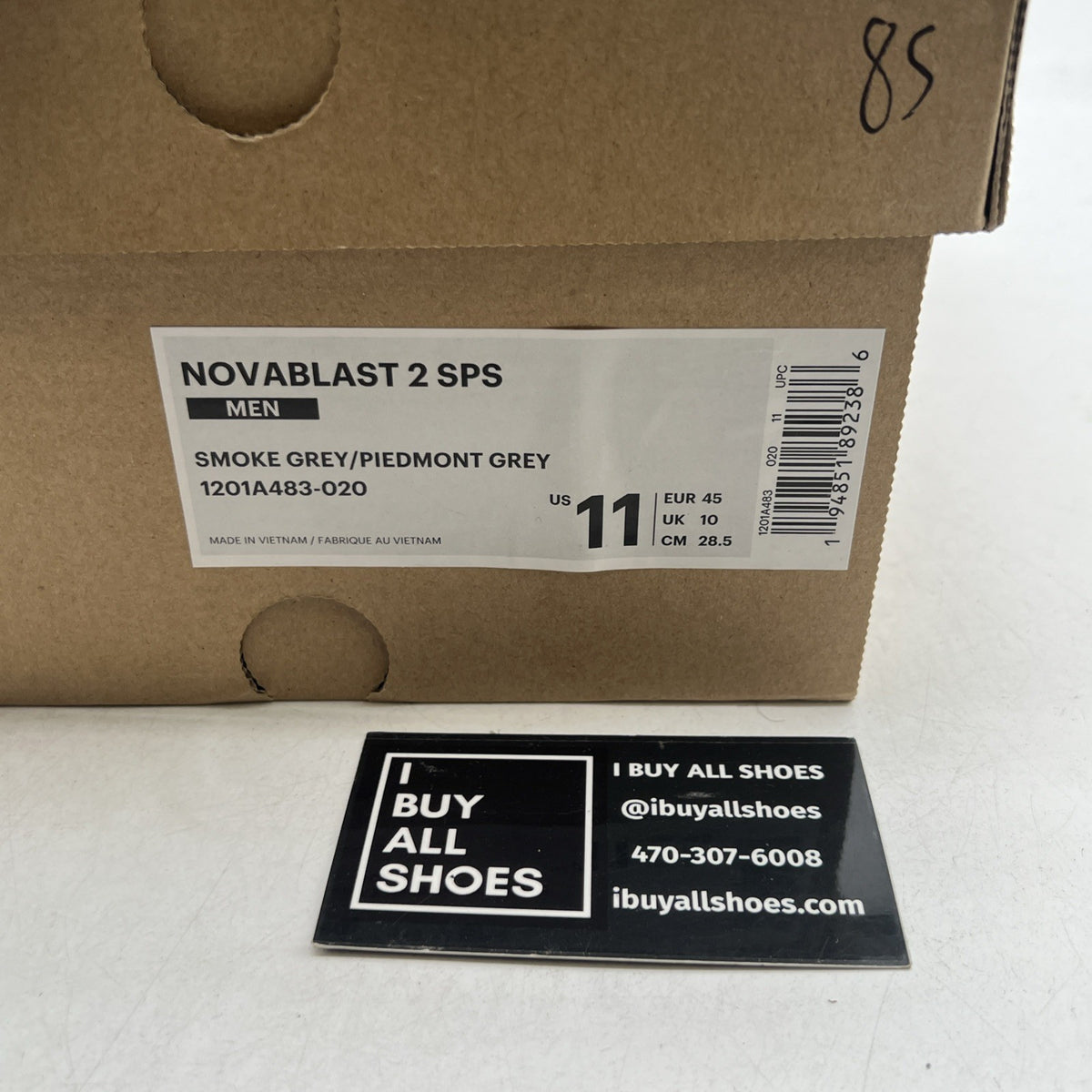 Size 11 - Asics Novablast 2 SPS Smoke Grey (1201A483-020)