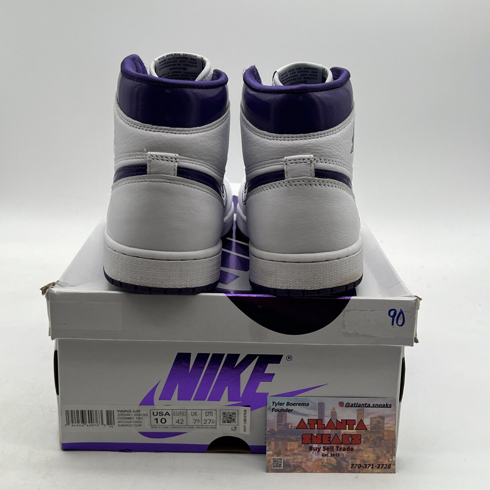 Size 10 - Air Jordan 1 OG High Court Purple W (CD0461-151)