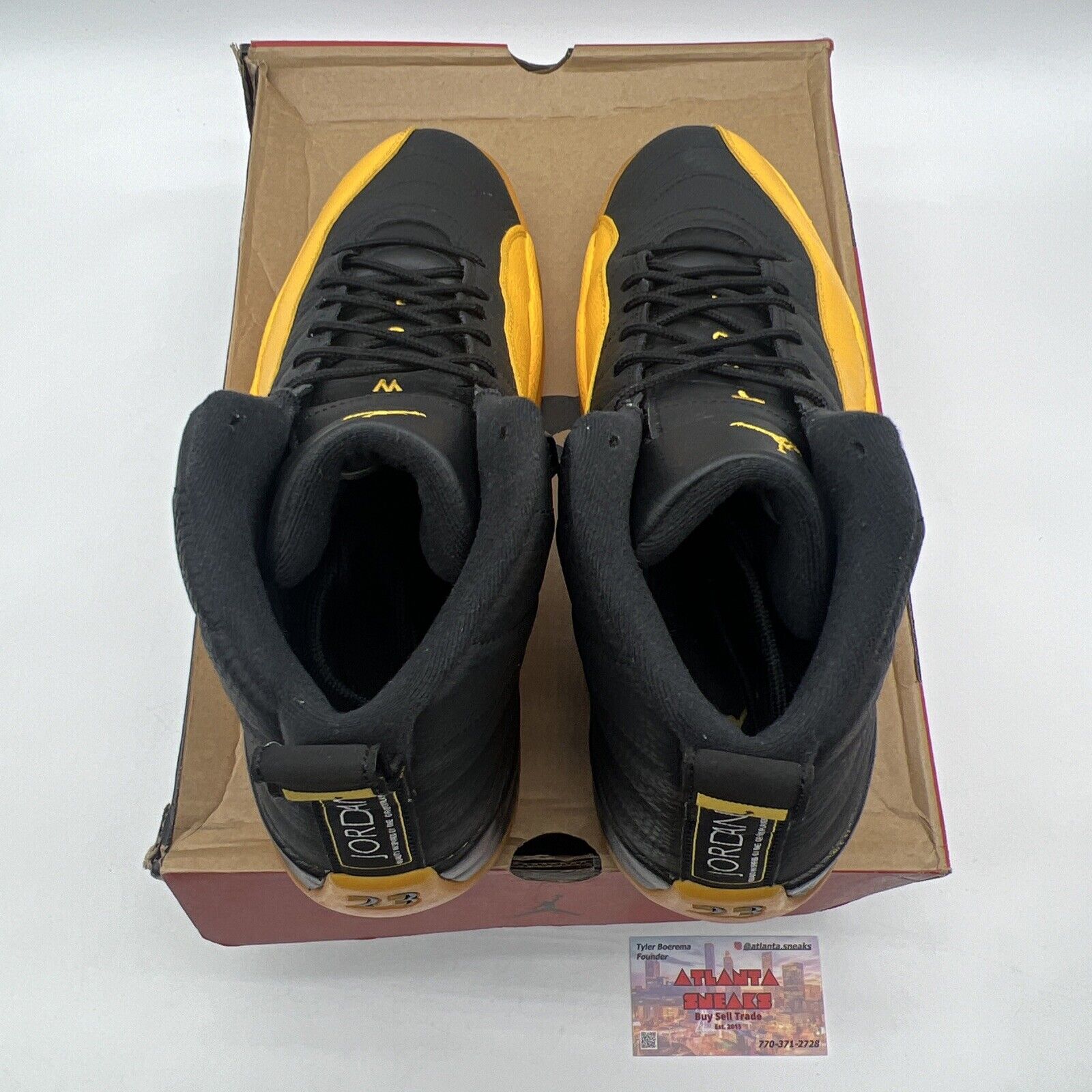 Size 13 - Jordan 12 Retro University Gold 2020 Black Yellow Leather (130690-070)