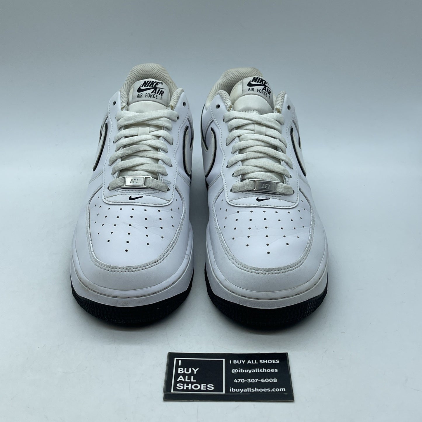 Size 12 - Nike Air Force 1 '07 White Black Outline (DV0788-103)