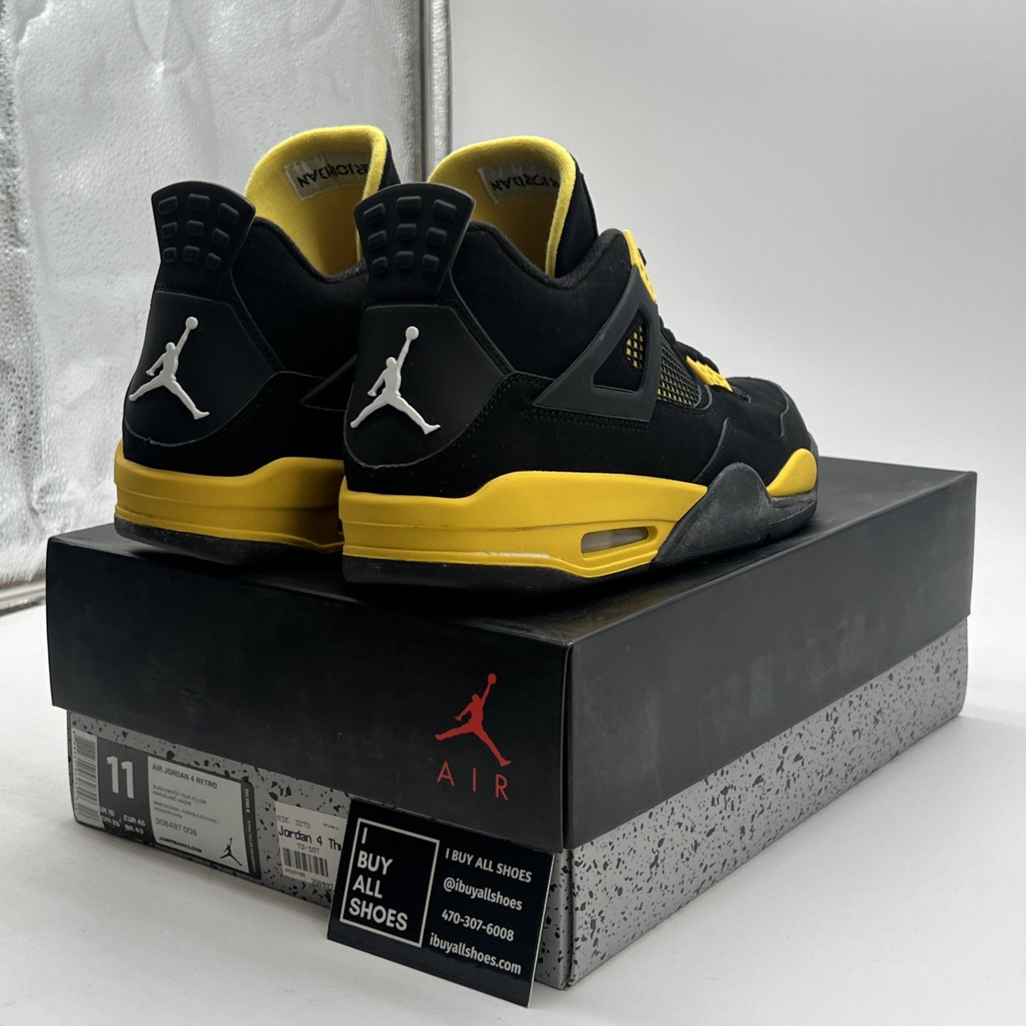 Size 11 - Air Jordan 4 Retro Low Thunder (308497-008)